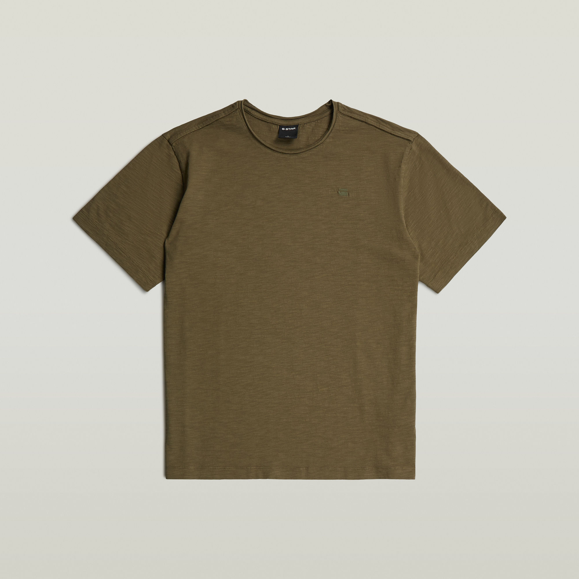 Essential Raw Neck T-Shirt - Grün - Herren