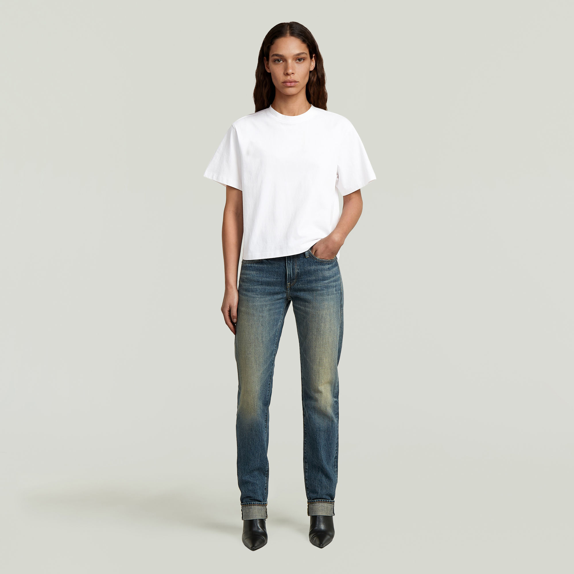Thumbnail - Relaxed T-Shirt - Weiß - Damen
