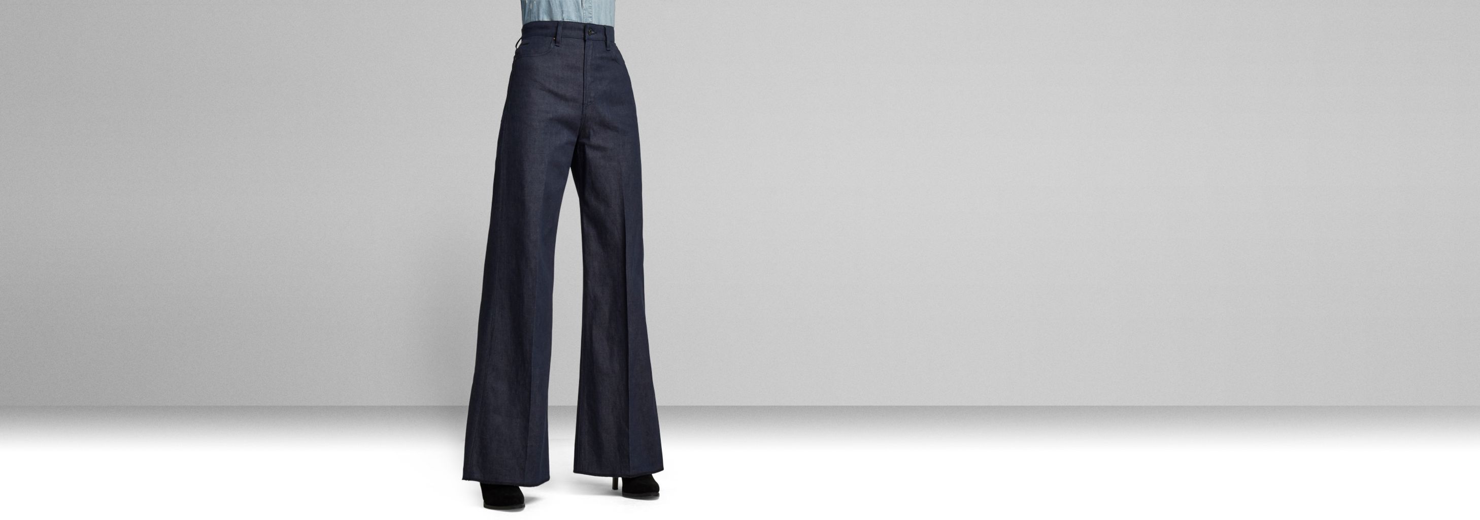 Deck Ultra High Wide Leg Jeans | ダークブルー | G-STAR® JP