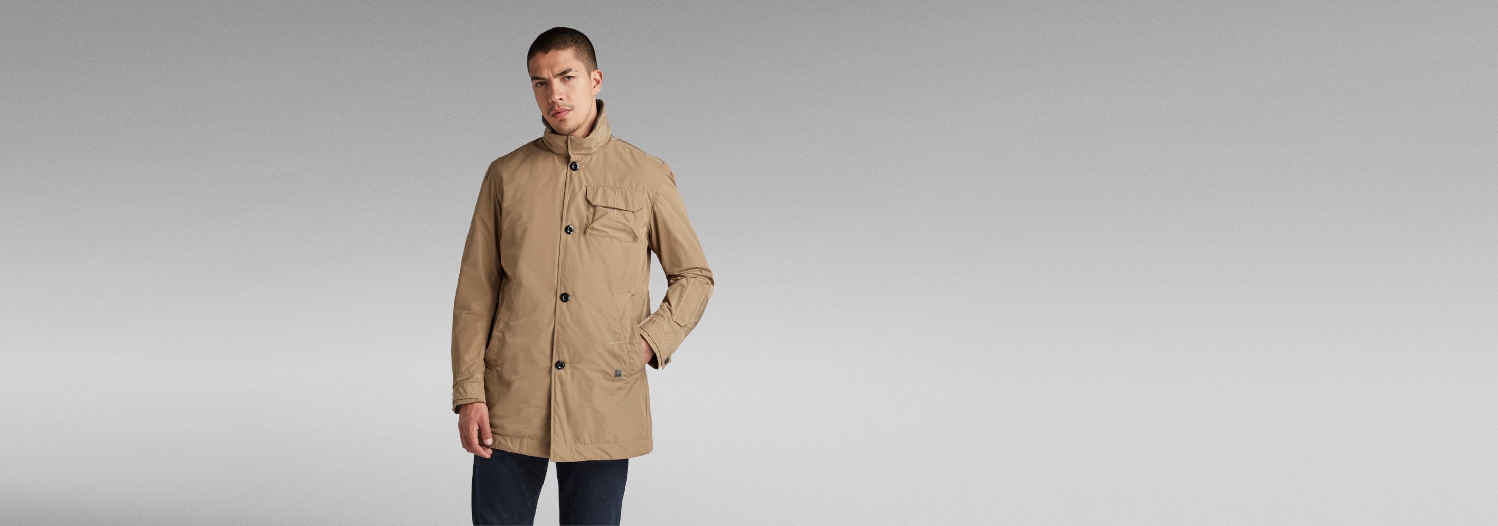 Hb Tape G Star Padded Trench Utility HB Tape Padded Trench Brown G