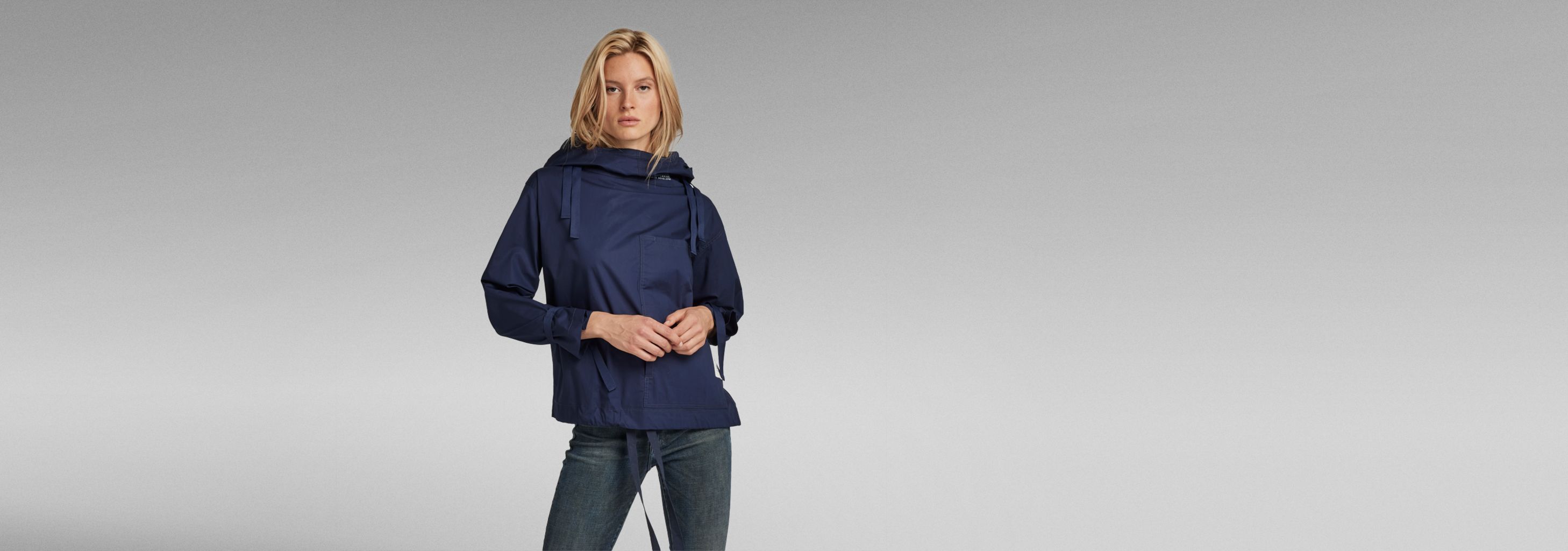 Smock top hooded | Dark blue | G-STAR® PL