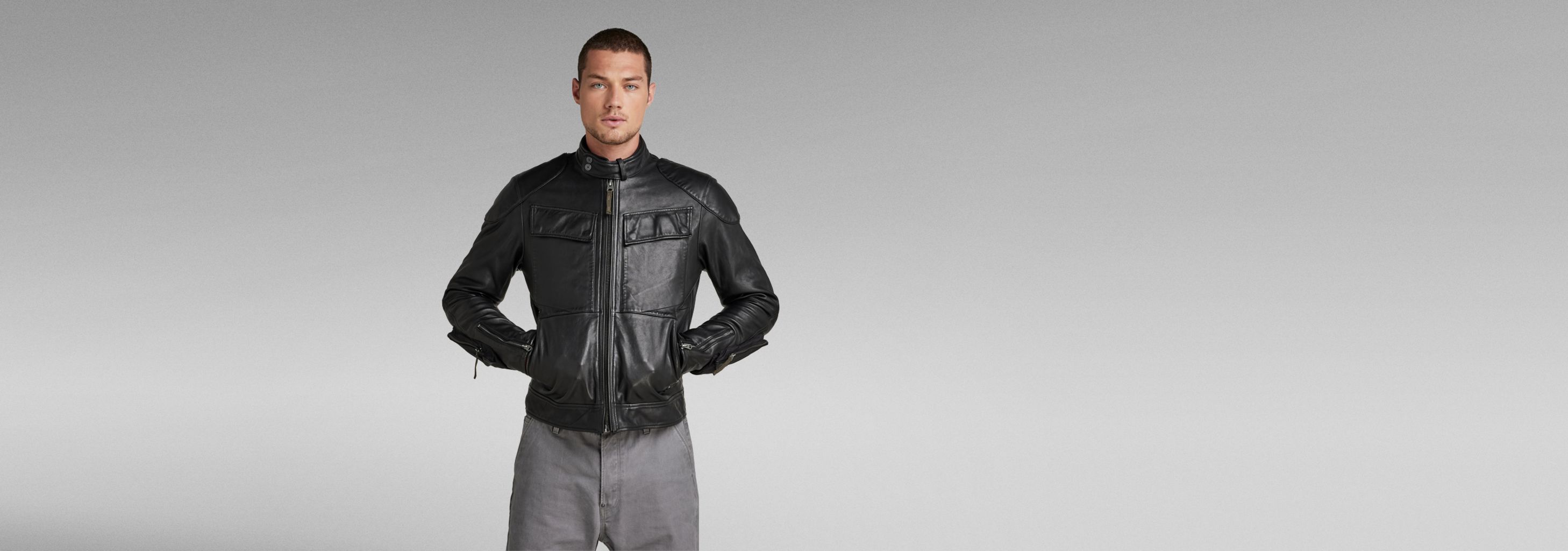Pencilcase Leather Jacket | Black | G-STAR® US