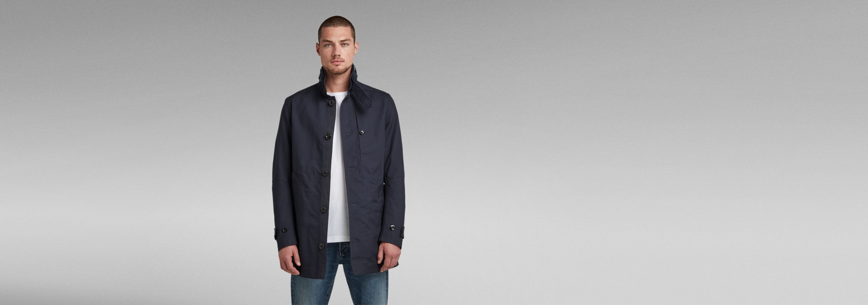 G−STAR ダークブルー コート Scutar Utility Trench | ダークブルー | G-STAR® JP