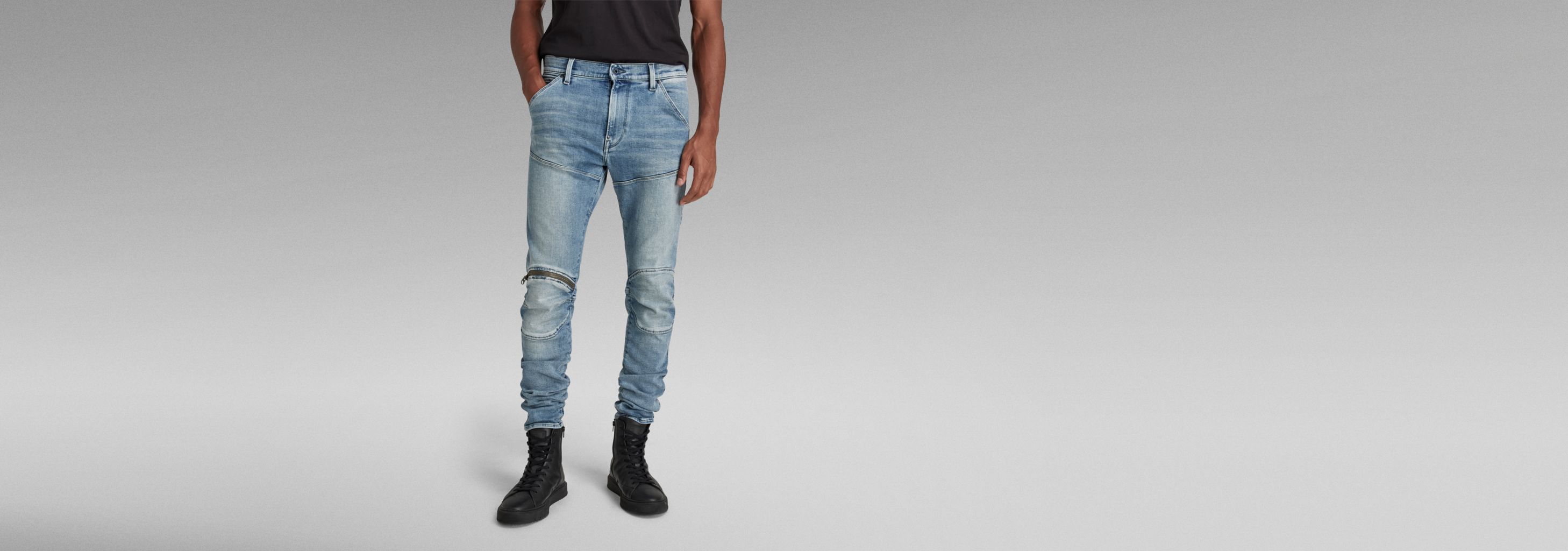 G-Star Men's 5620 3D Zip Knee Skinny Fit Jeans, 3D Lead