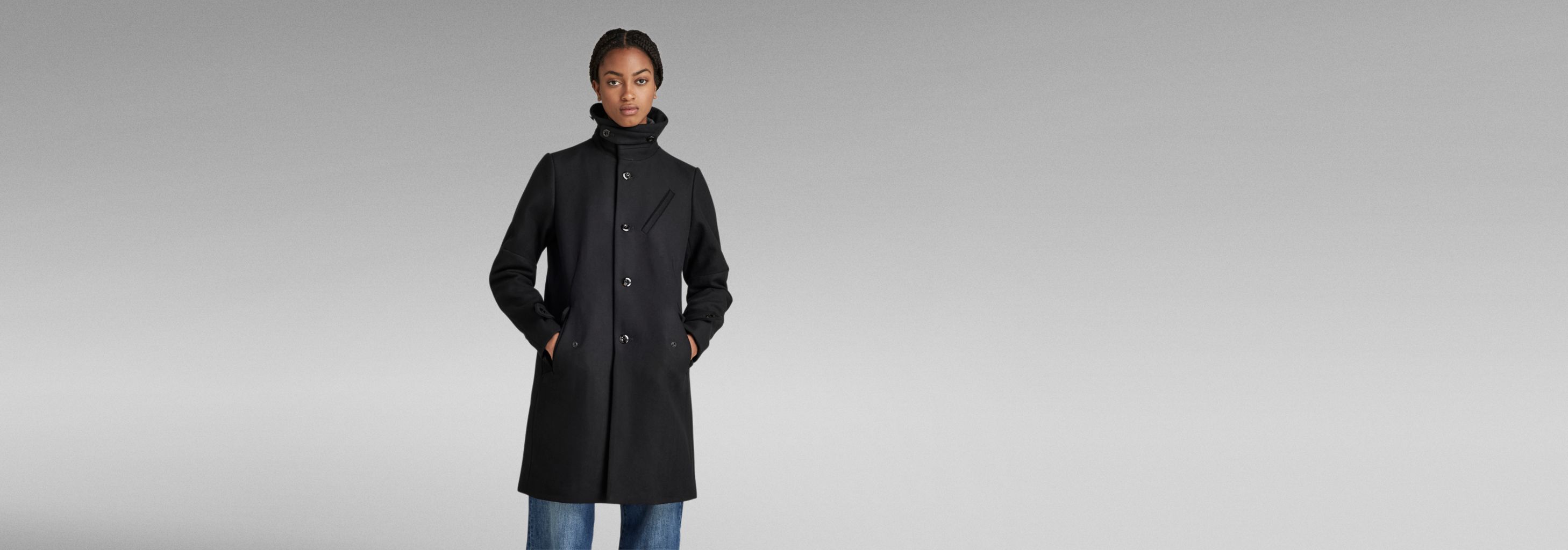 G-Star Raw / ジースターロウ Empral Wool Coat Empral Wool Trench | Black | G-STAR® EE