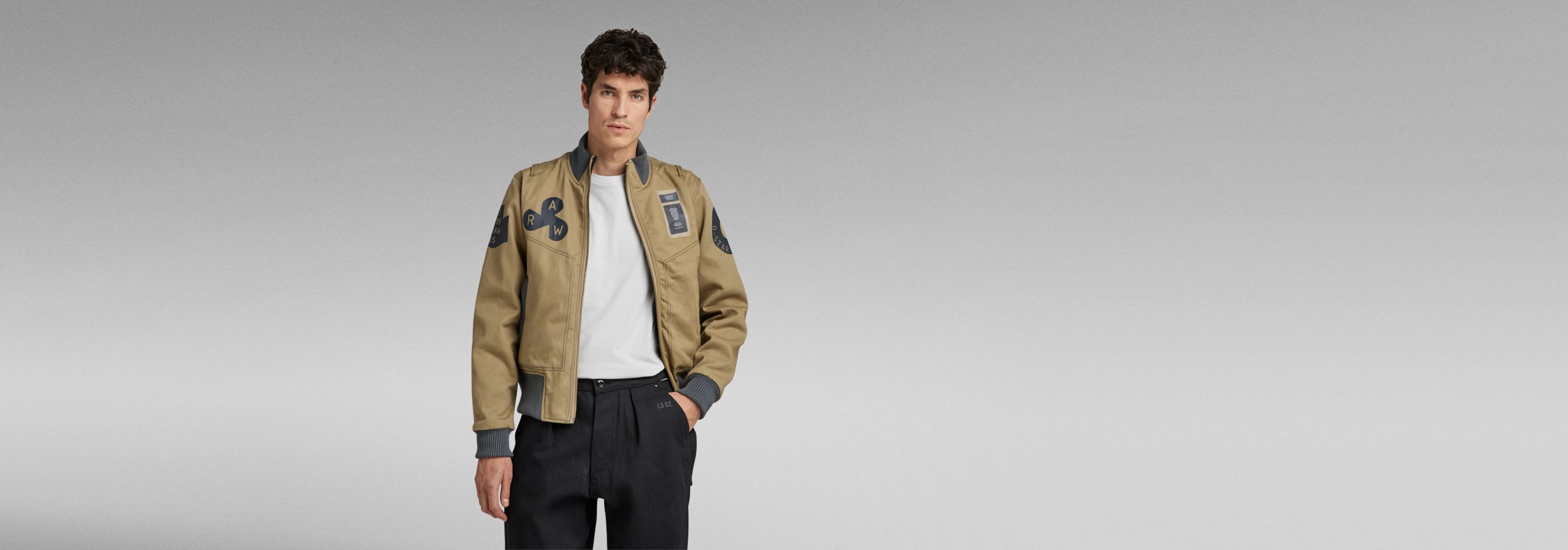 E Selvedge Bomber Jacket | グリーン | G-STAR® JP