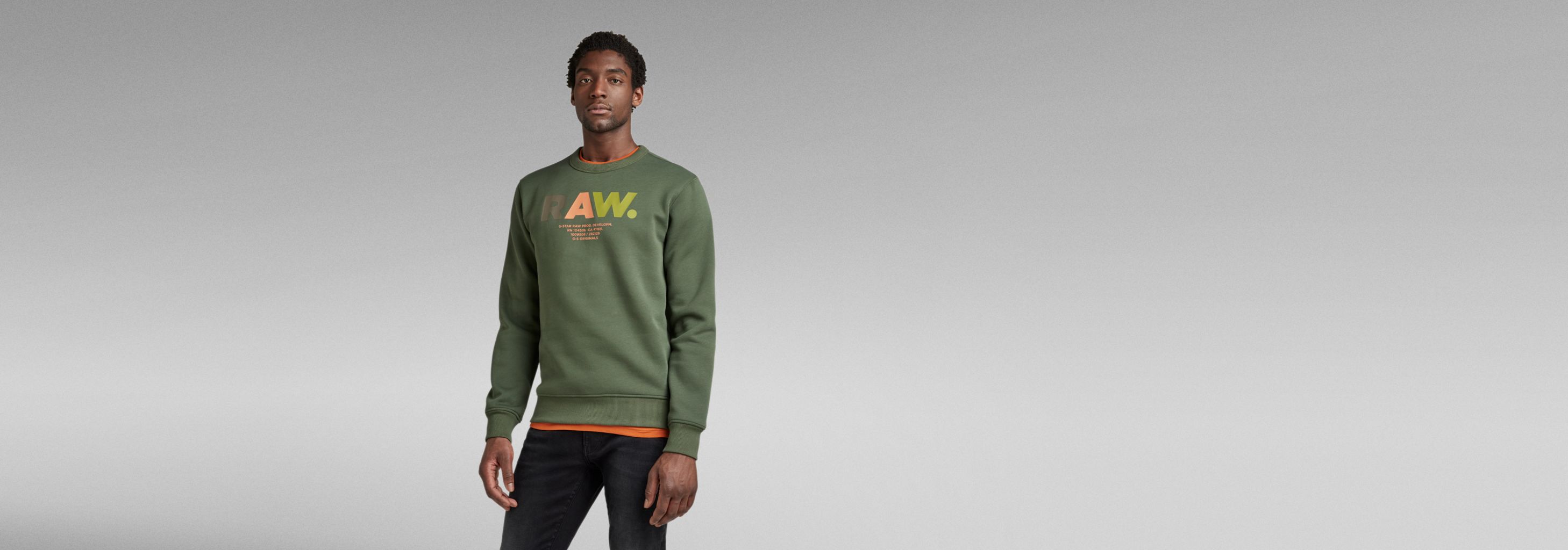 G-STAR ジースター PREMIUM CORE HALF ZIP SWEATER メンズ Multi Colored RAW. Sweater | Green | G-STAR® US