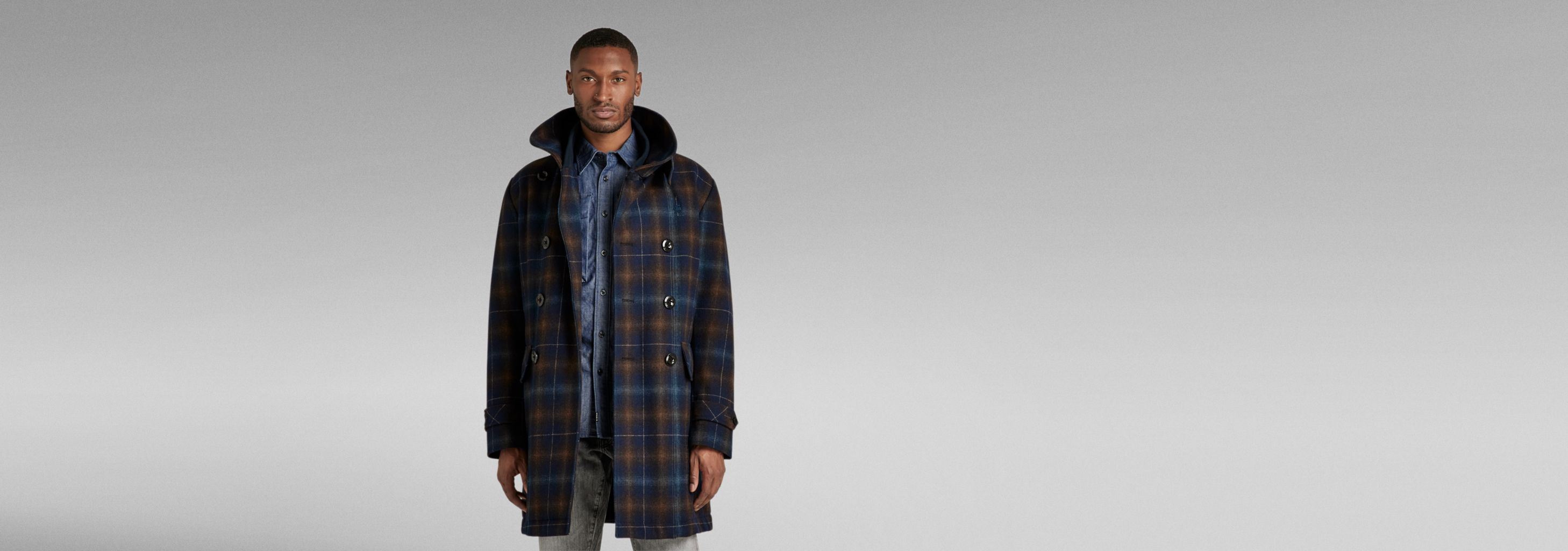 ジャケット・アウター G-STAR RAW Double Breasted Wool Coat Wool Peacoat | Black | G-STAR® CA