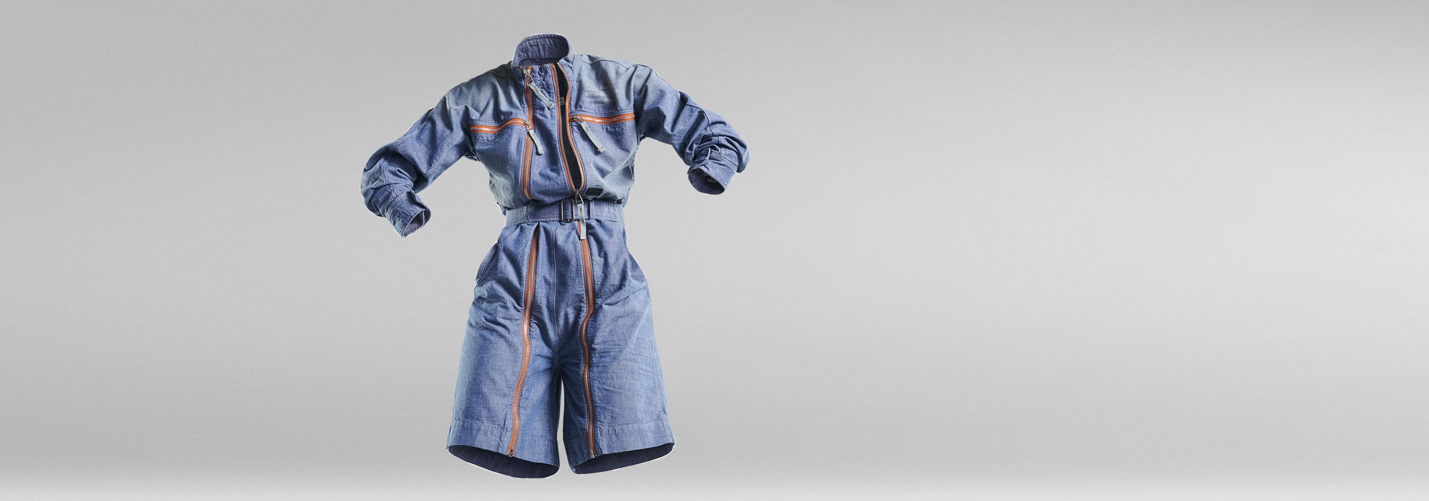 E Zipped Jumpsuit | Light blue | G-STAR® US