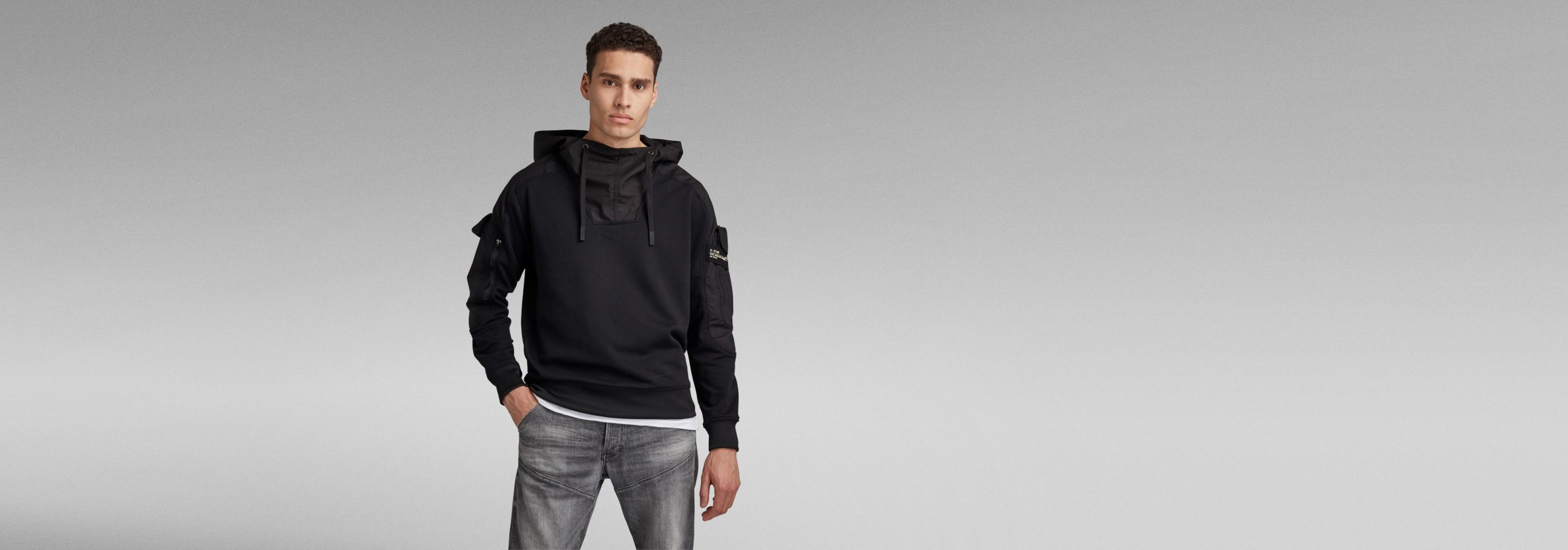 G-STAR RAW (ジースターロゥ) MIXED WOVEN CARGO SWEATPANTS