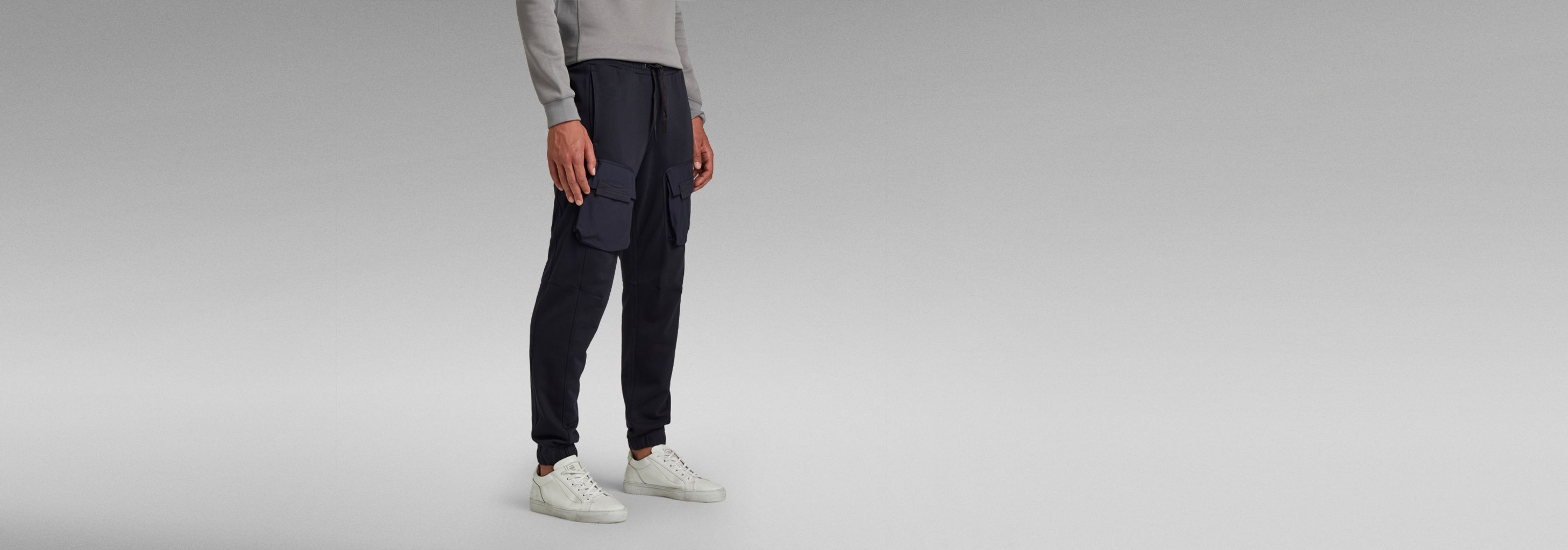 Mixed Woven Cargo Sweatpants | Dark blue | G-STAR® US