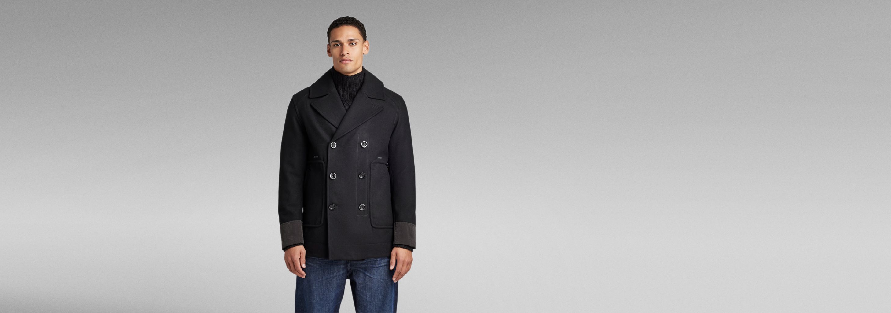 Wool Peacoat | Black | G-STAR® CA