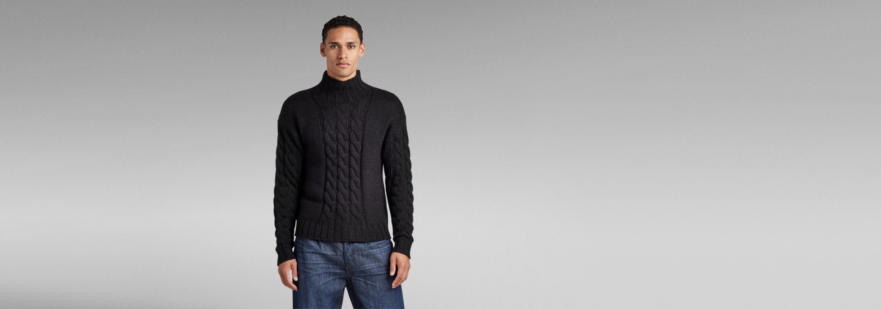 G-STAR RAW (ジースターロゥ) Cable Knit Mock Sweater (ケーブルニットモックセーター) サステナブル ケーブル編みセーター 楽天市場】【SALE／50%OFF】G-Star RAW 【公式ショップ】PREMIUM