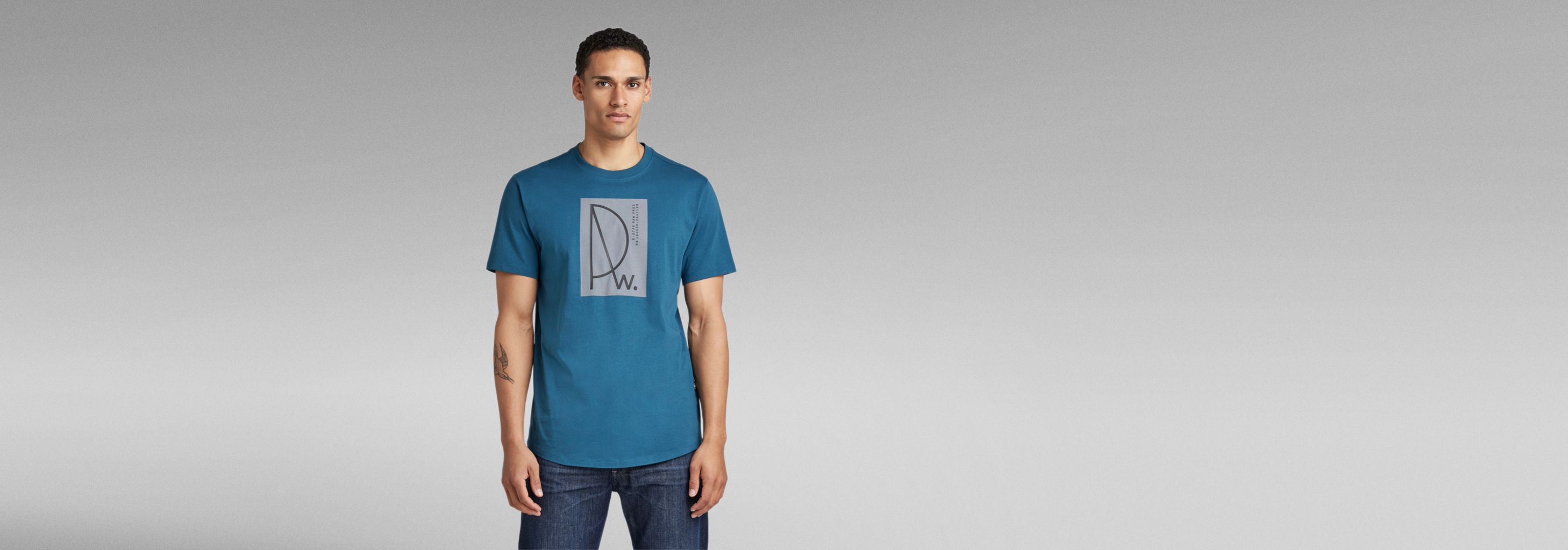 Lash RAW Graphic T-Shirt | ミディアムブルー | G-STAR® JP