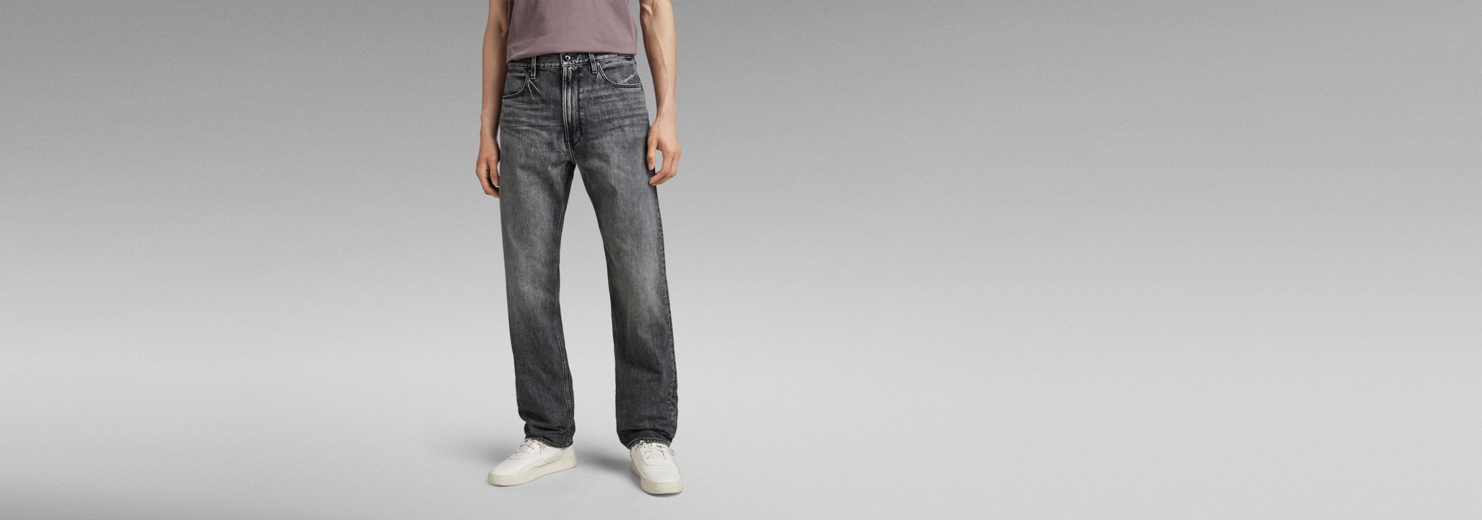 ★★ ★★ Here Gray 90s Straight Fit Gray Denim J Classic Straight-fit Jean In Deep Grey Wash For Men | J.Crew