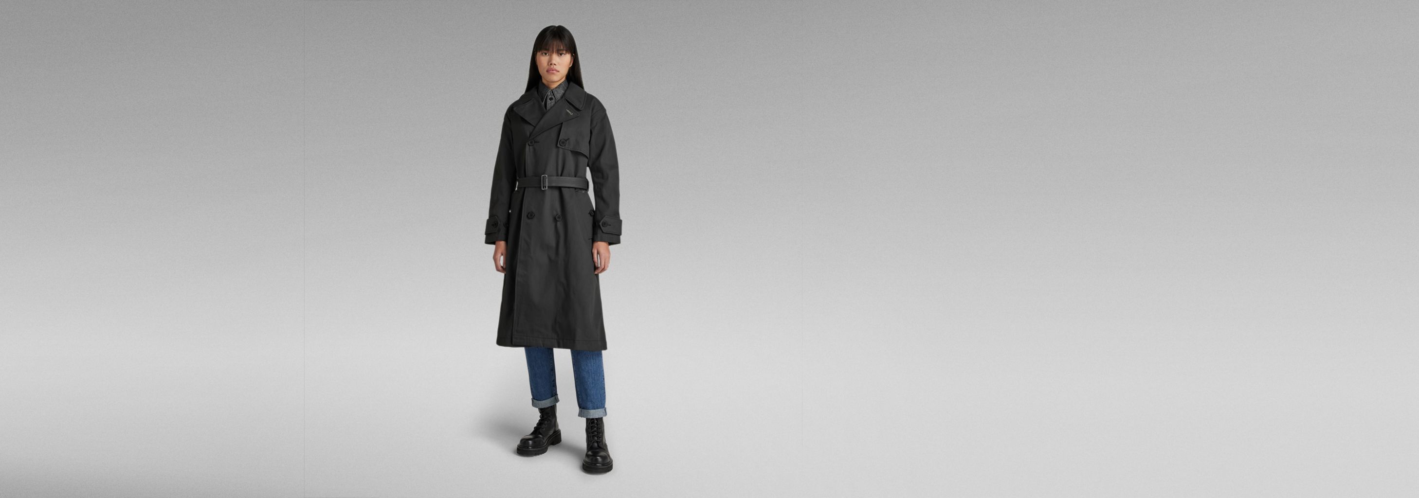 New G-Star Raw Scutar Utility Wool Trench Pea Coat XS S
