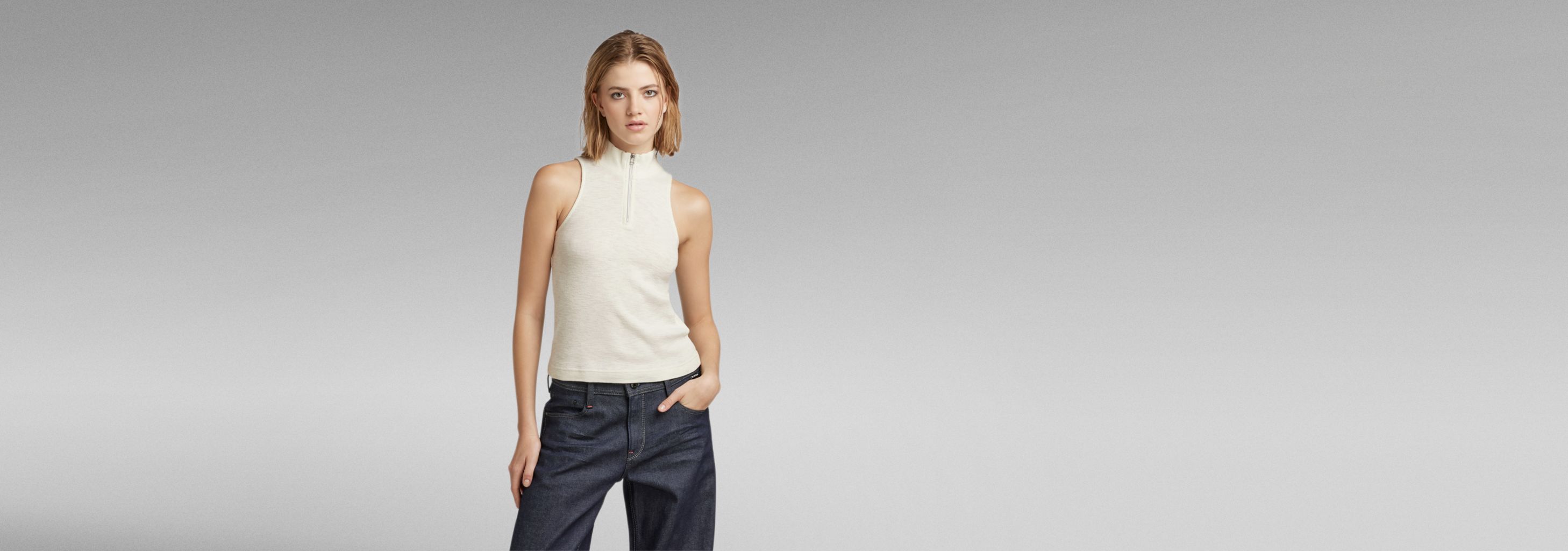 △さま専用　◯tope tubetop 白 Cycling Ultra Slim Zip Top | ライトブルー | G-STAR® JP