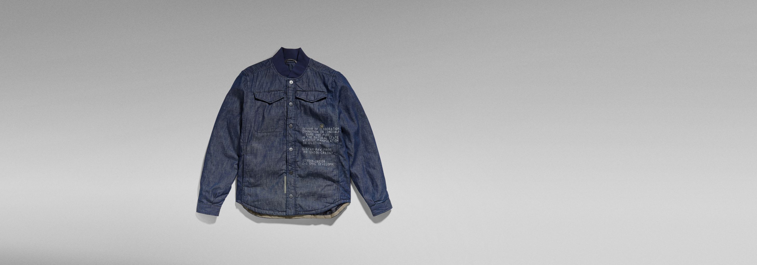 Shirt Jacket G Star Scutar Jacket Bomber Collar Overshirt Dark Blue