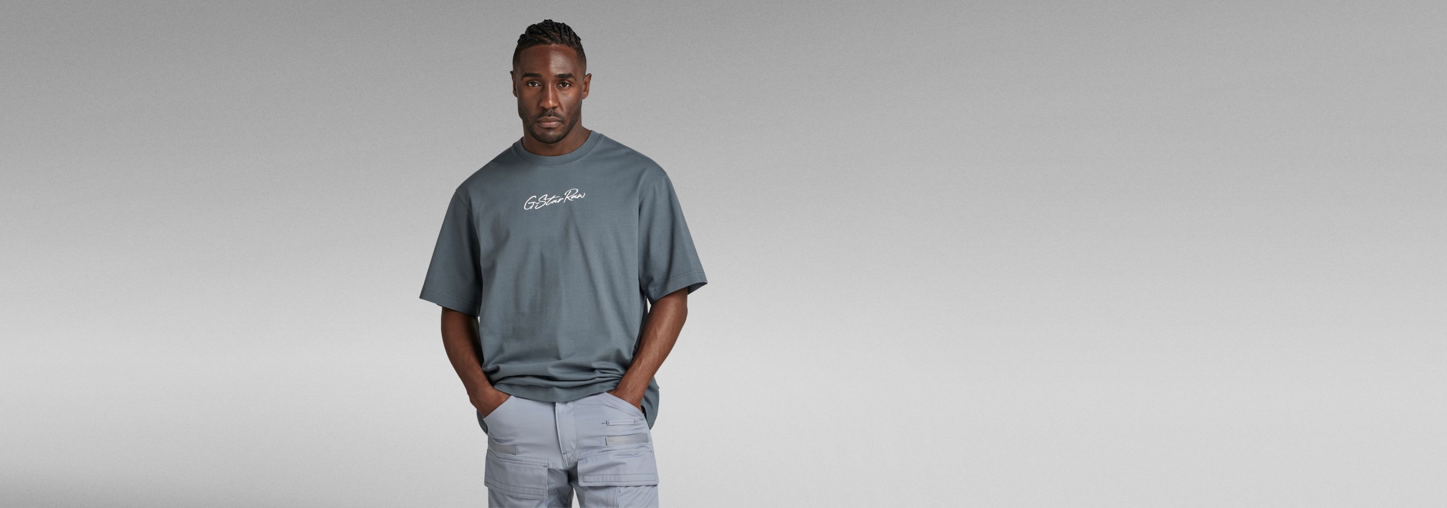 送料込★G-Star★Center Chest Boxy 半袖Tシャツ Autograph Boxy Oversized T-Shirt | Grey | G-STAR® US