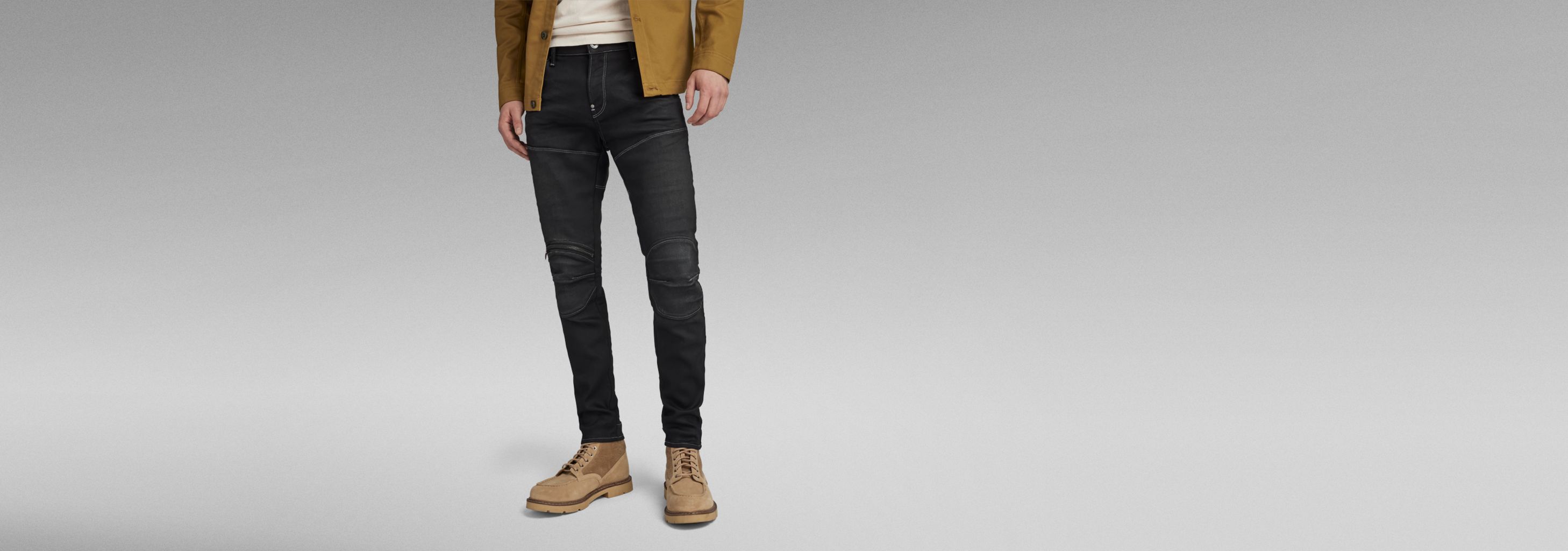 5620 3D Zip Knee Skinny Jeans | ダークブルー | G-STAR® JP