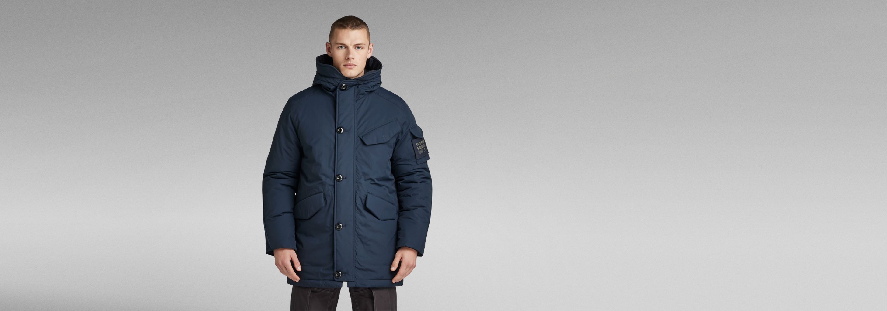 Parka Vodan Padded Hooded | Azul oscuro | G-STAR® ES