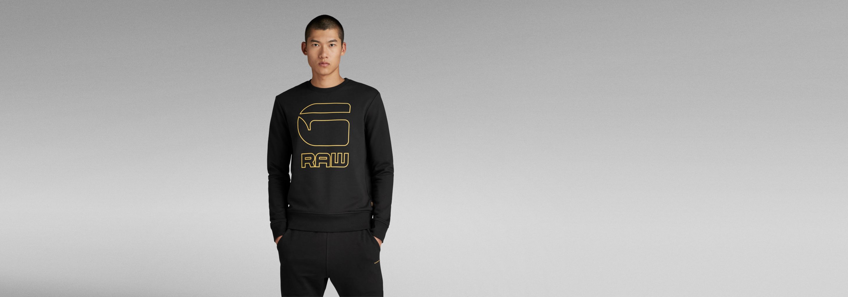 ★GLOWNY★ G CREW NECK TEE BLACK G CREW NECK TEE (BLACK) - GLOWNY