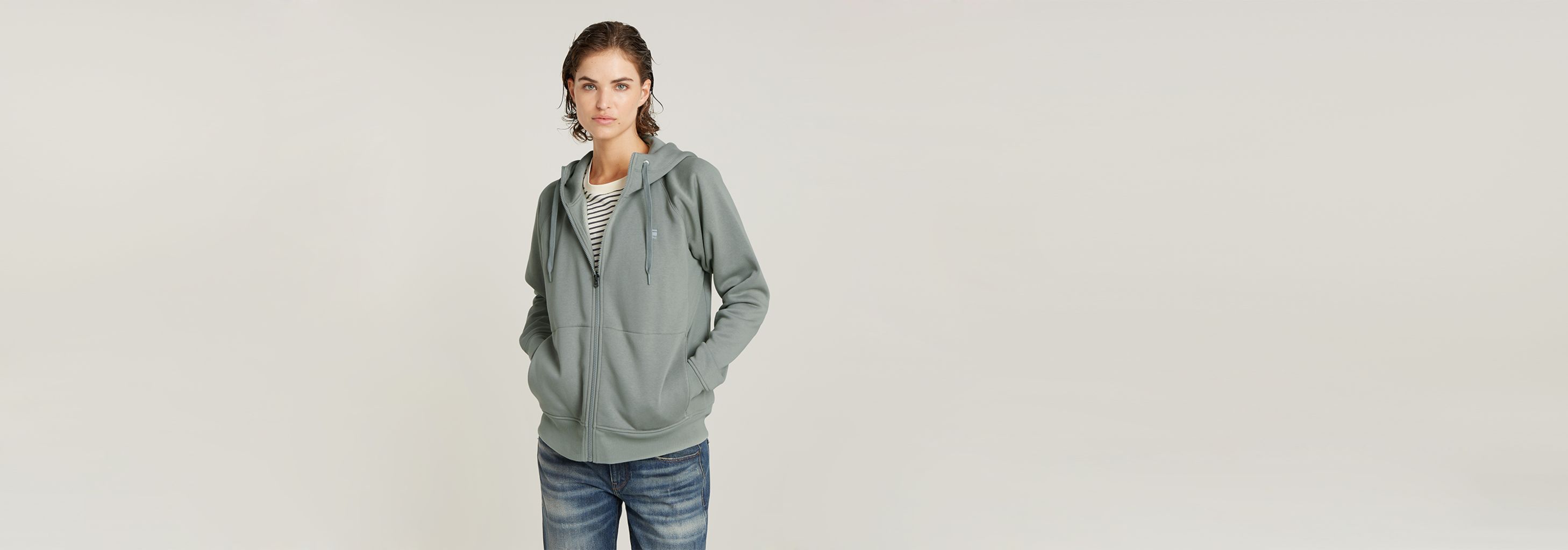 Premium Core Zip Thru Hoodie Grey G-STAR® IT