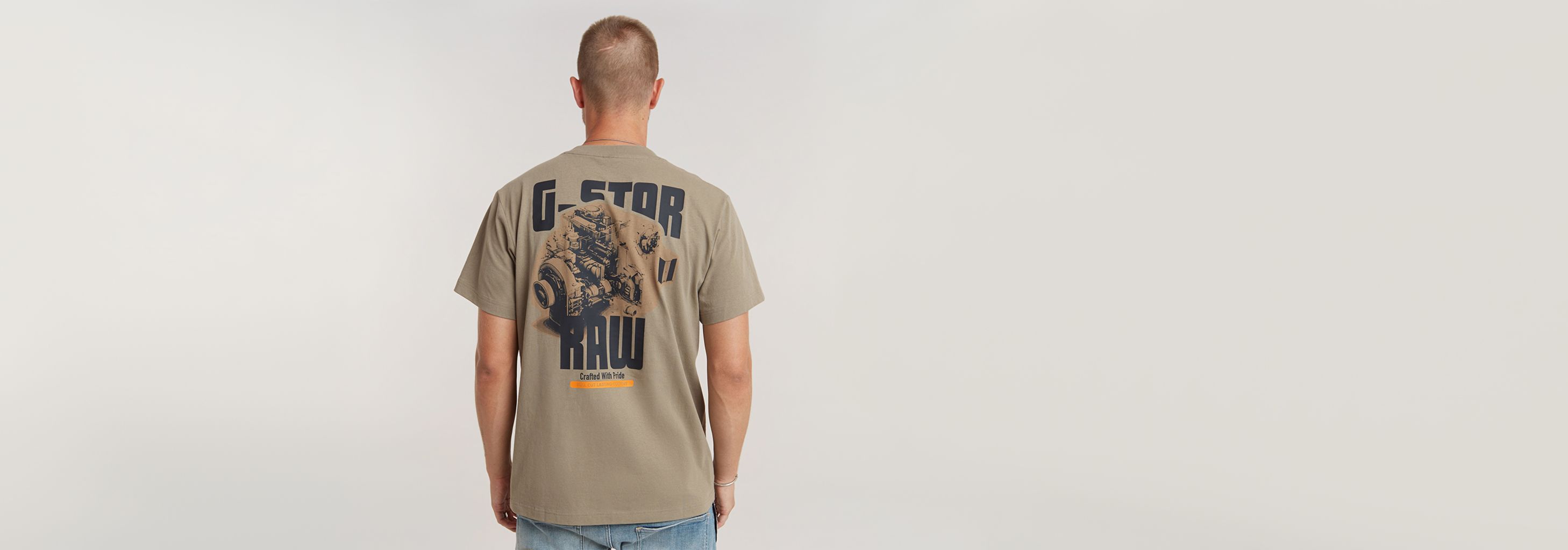 Engine Back Graphic Loose T-Shirt | Green | G-STAR® TW
