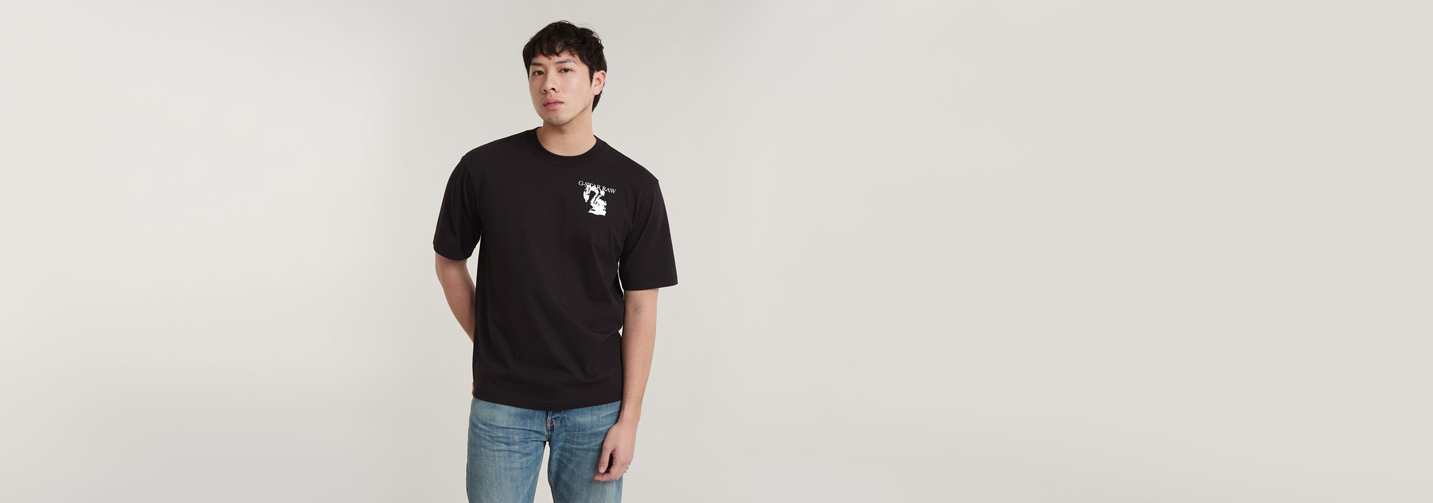 Industry Back Graphic Boxy T-Shirt | Black | G-STAR® JP