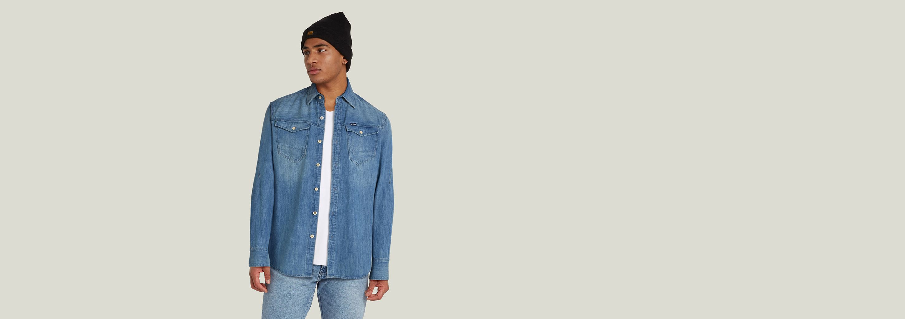 【NERDY】Denim S/S Shirts SET UP R6593 DENIM WESTERN SHIRT | Nama Denim