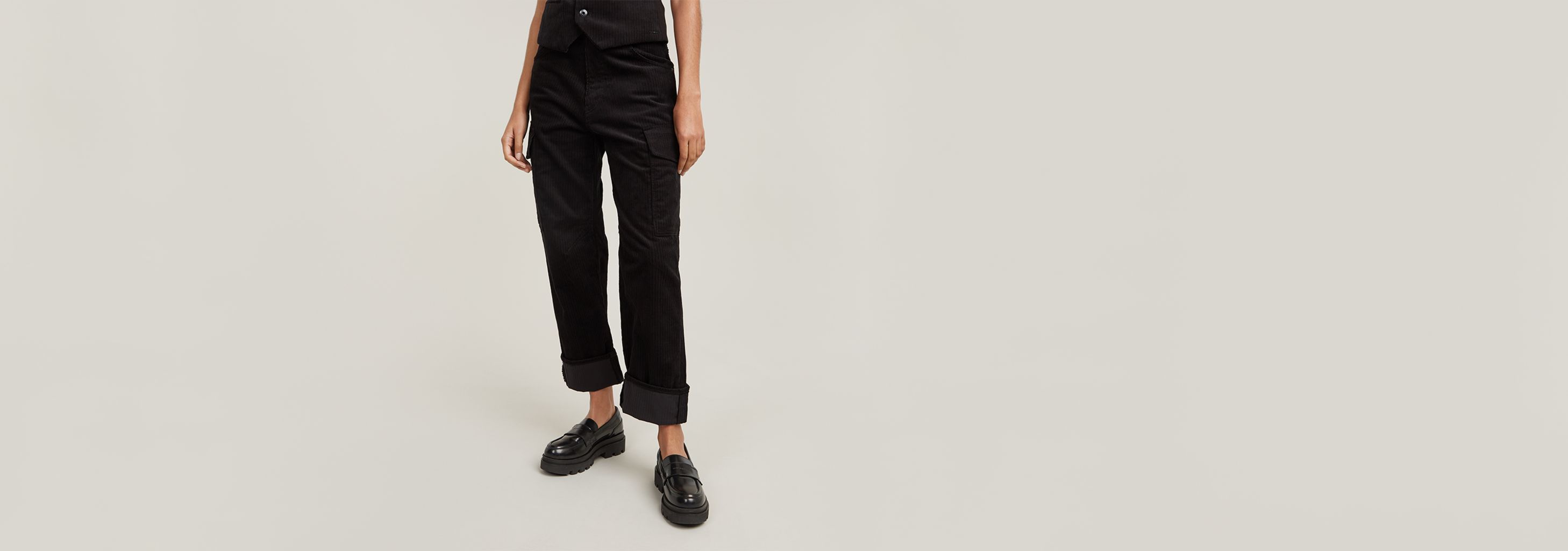 【SCENERITY】Oblique cargo pants Long Pocket Zip Relaxed Tapered Cargo Pants | Brown | G-STAR® US