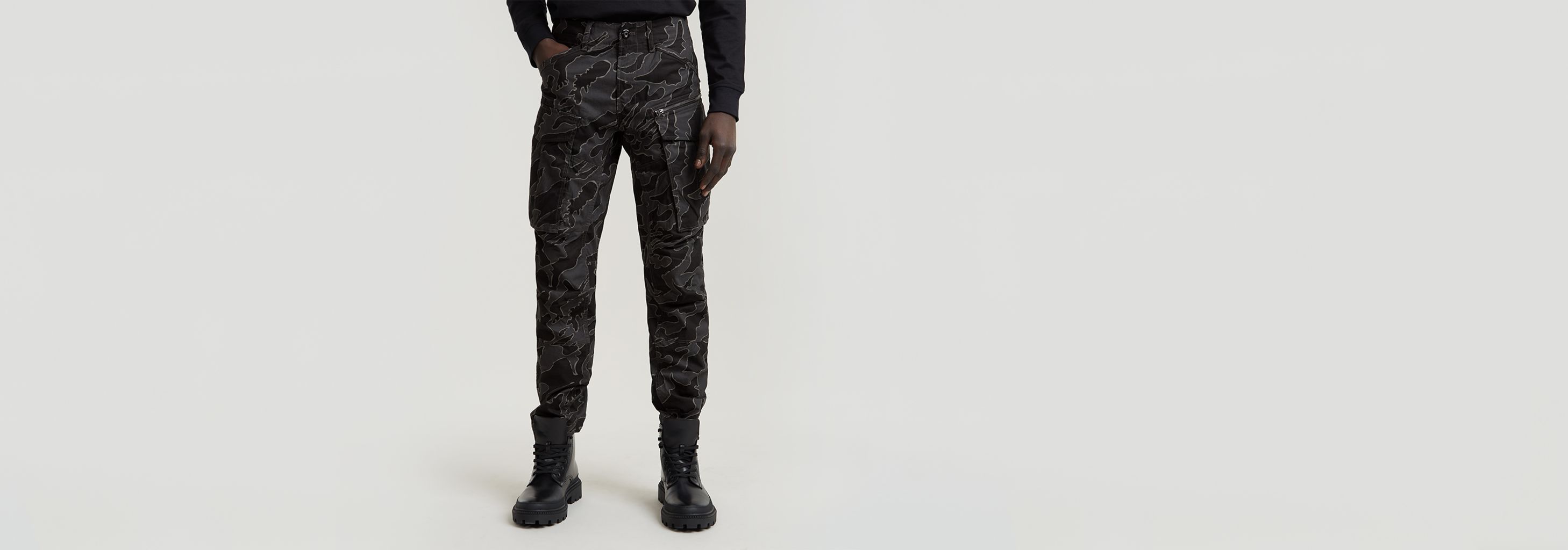 Men's G-Star Raw NUBES 3D TAPERED PANTS Washed Dark Gray