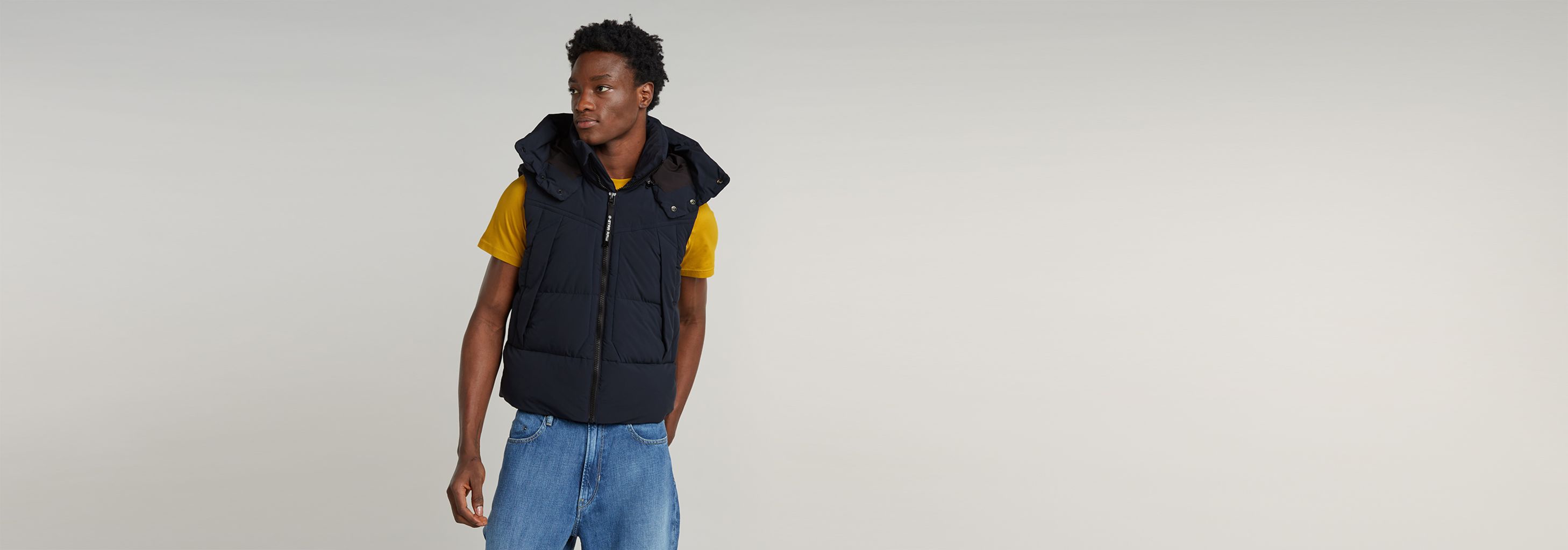G-Whistler Padded Hooded Vest 2.0 | Dark blue | G-STAR® US
