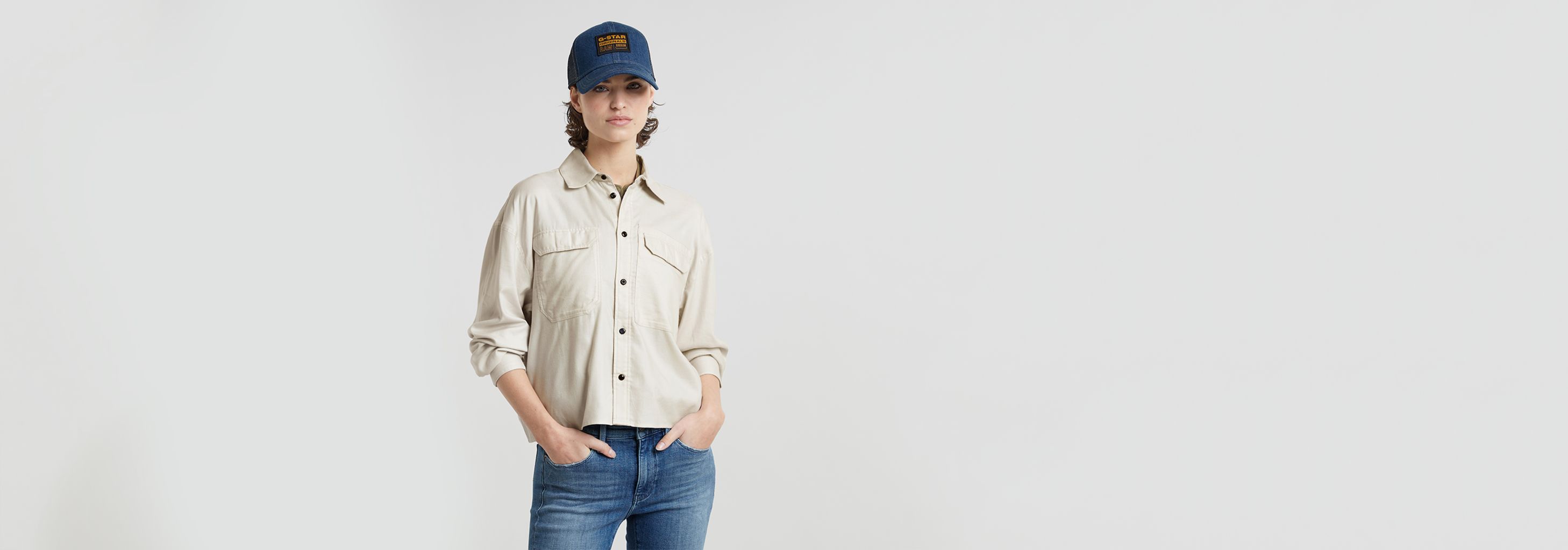 ブラウス シャツ CROPPED POCKET SHIRT/ミリタリーディテールクロップドポケットシャツ レディース G-STAR RAW ブラウス シャツ CROPPED POCKET SHIRT/ミリタリー