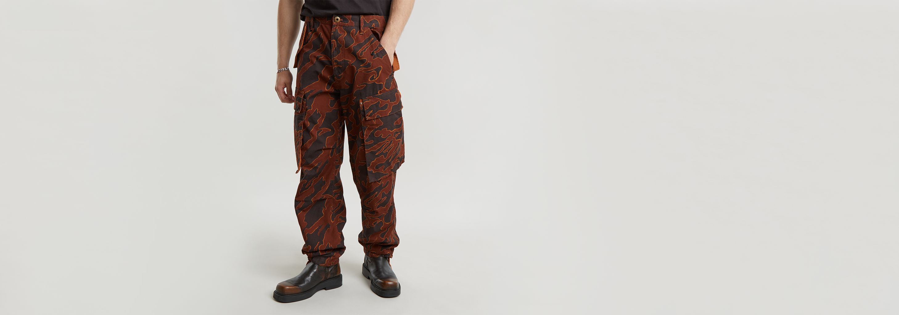 【DISCERNMENT】Straight Golden Dart Cargo Pants Tone On Tone Cargo Pants | Brown | G-STAR® US