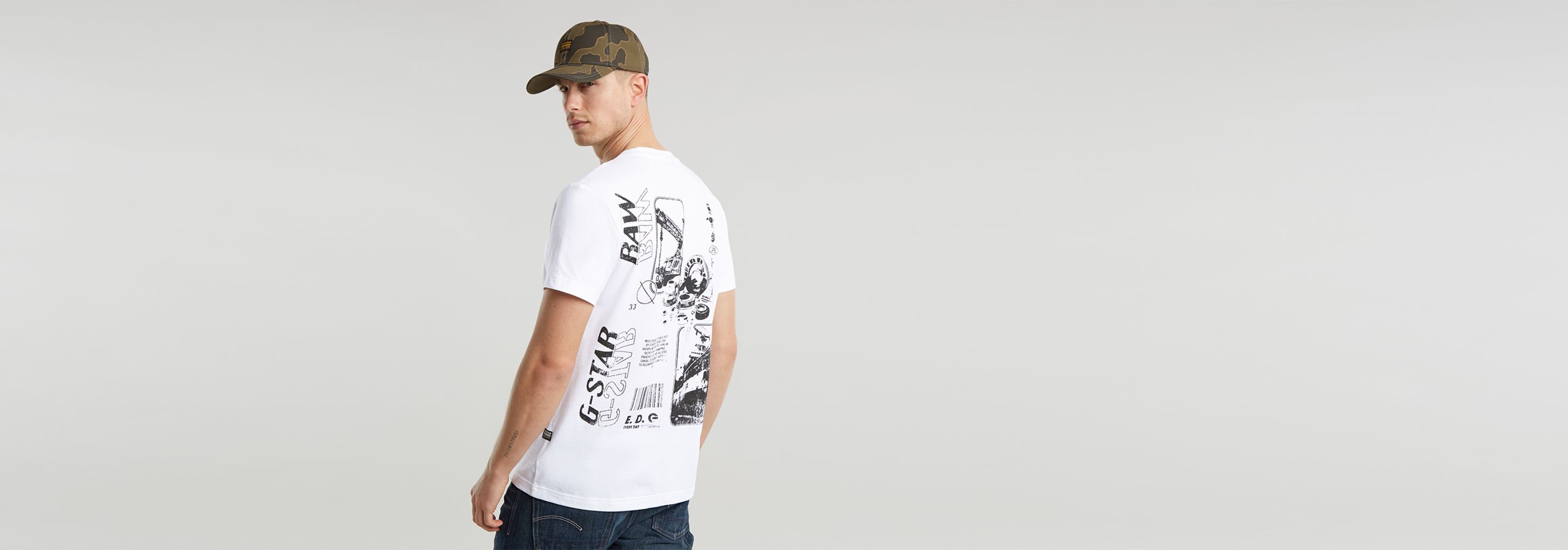 Poster Back Graphic T-Shirt | White | G-STAR® SG