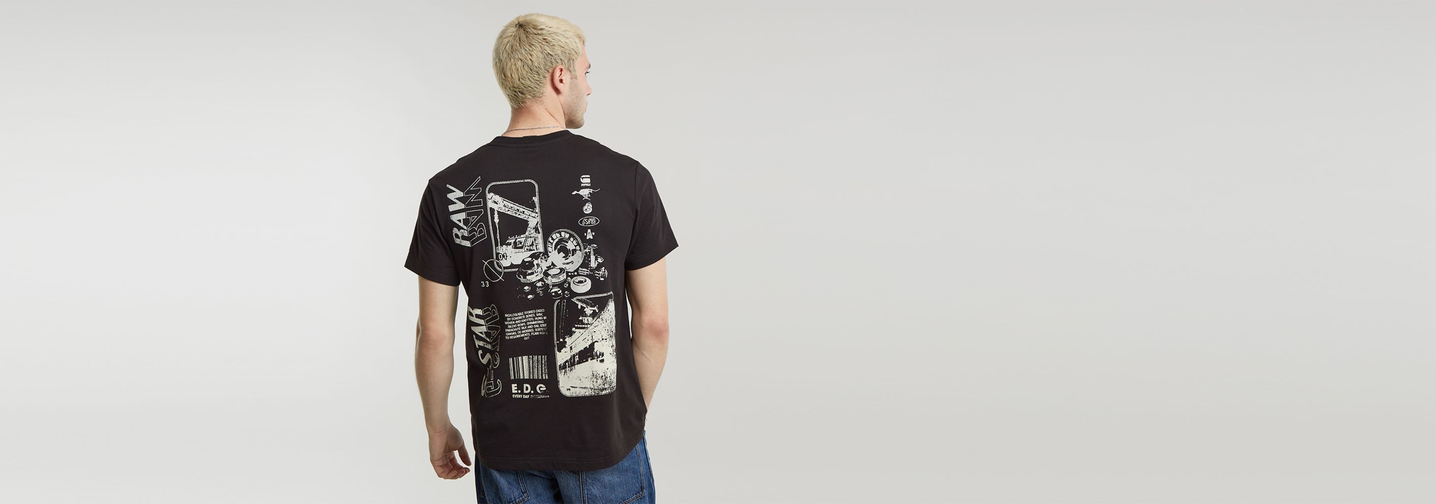 送料込★G-Star★Poster Back Gr R T Tシャツ Poster Back Graphic T-Shirt | Black | G-STAR® US