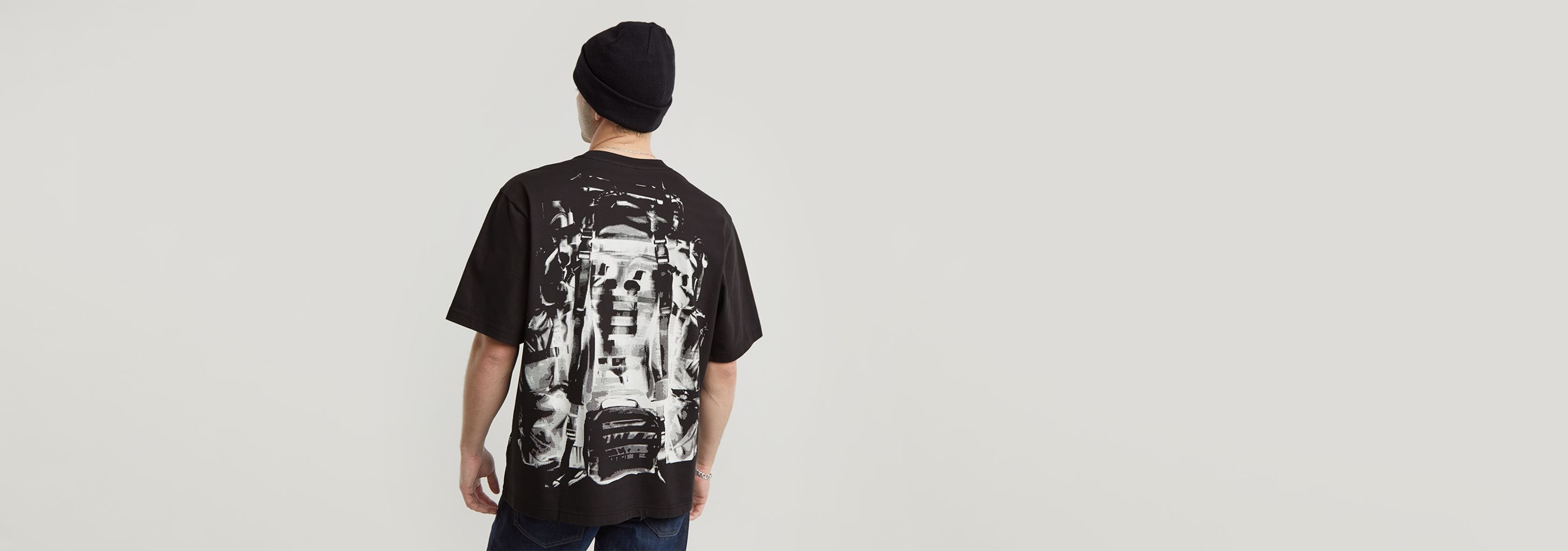 Backpack Graphic Boxy T-Shirt | Black | G-STAR® US