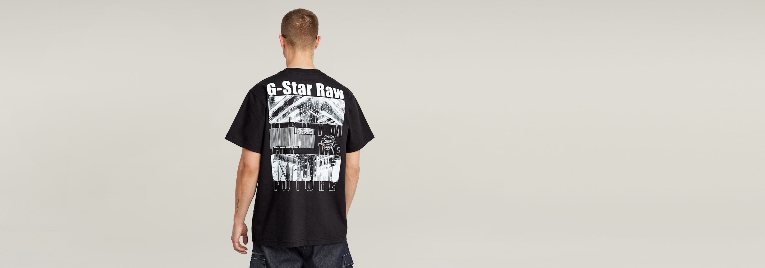 送料込★G-Star★Barcode back gr loose Tシャツ G-Star RAW｜【公式ショップ】BARCODE BACK GRAPHIC LOOSE T