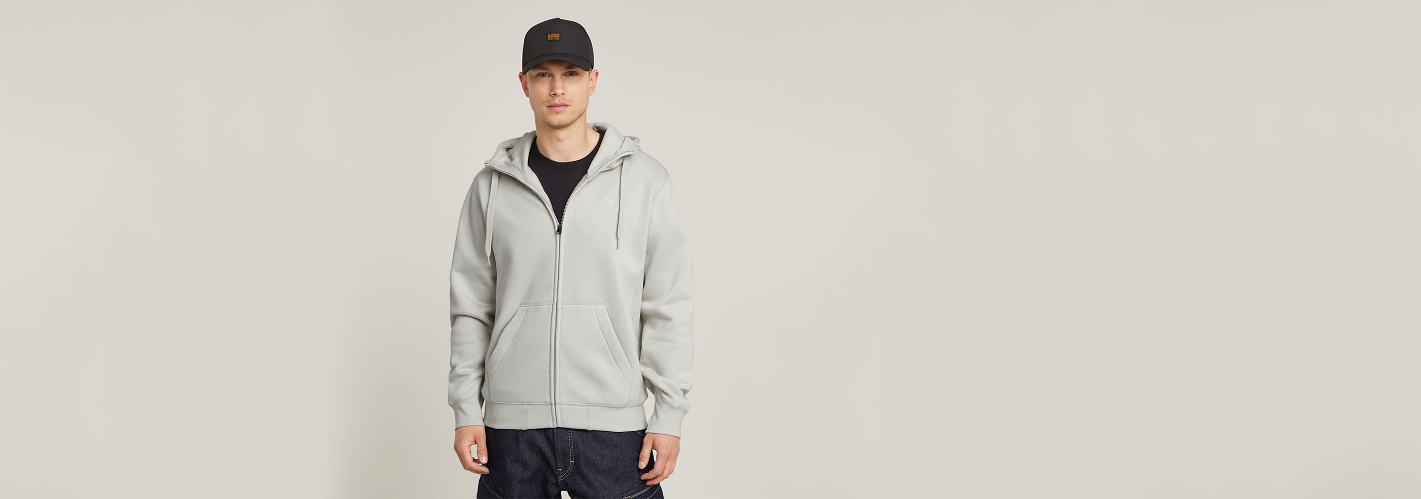 Premium Core Zip Thru Hoodie | Grey | G-STAR® US