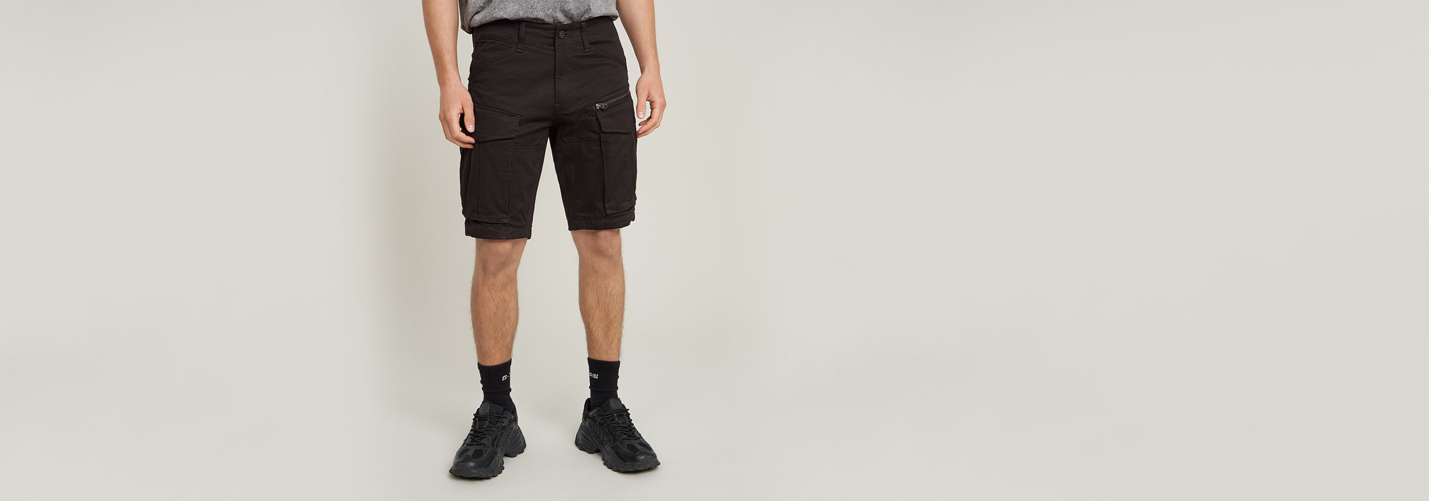 Rovic Zip Regular Shorts | Black | G-STAR® CA