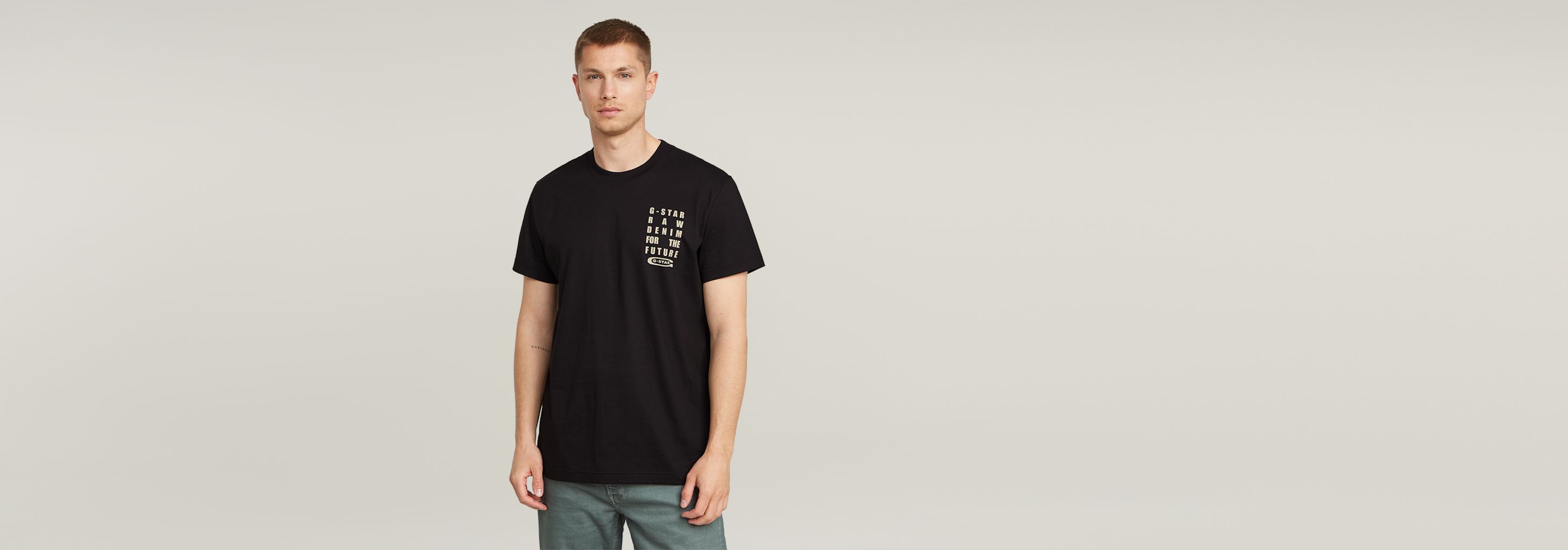 送料込★G-Star★Text Chest Tシャツ Text Chest T-Shirt | Black | G-STAR® US