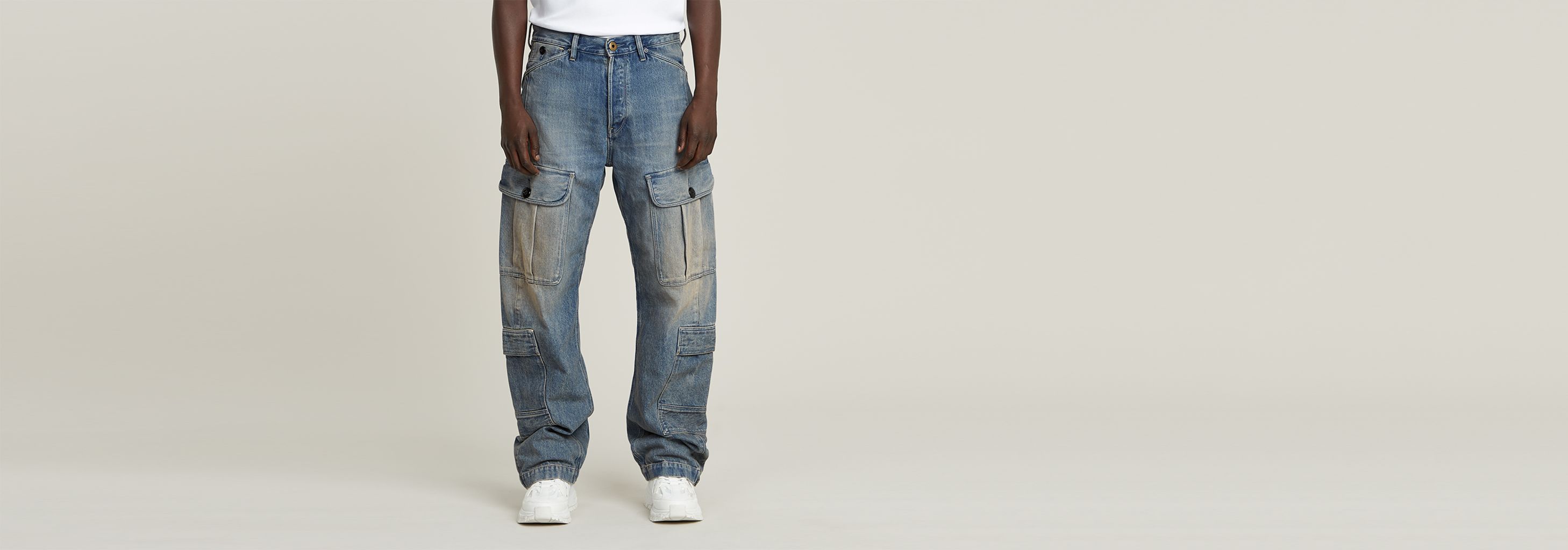 Bend 3D Cargo Loose Jeans | Light blue | G-STAR® US