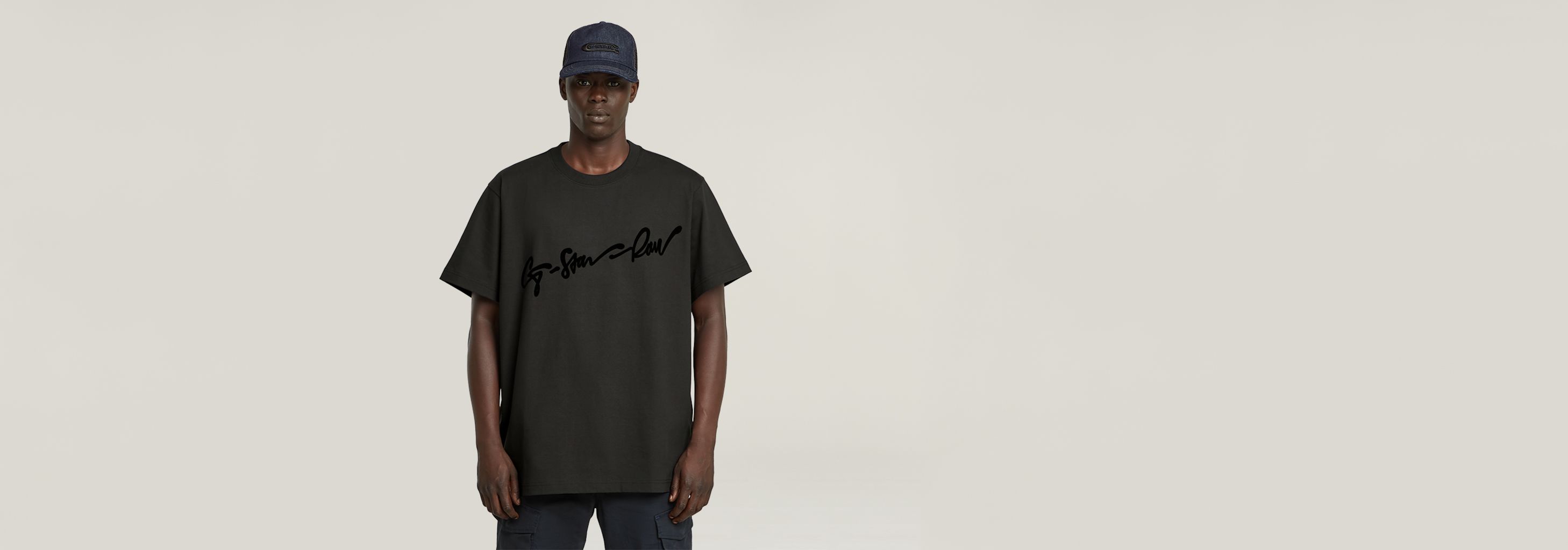 Flock G-Script Loose T-Shirt | Black | G-STAR® US