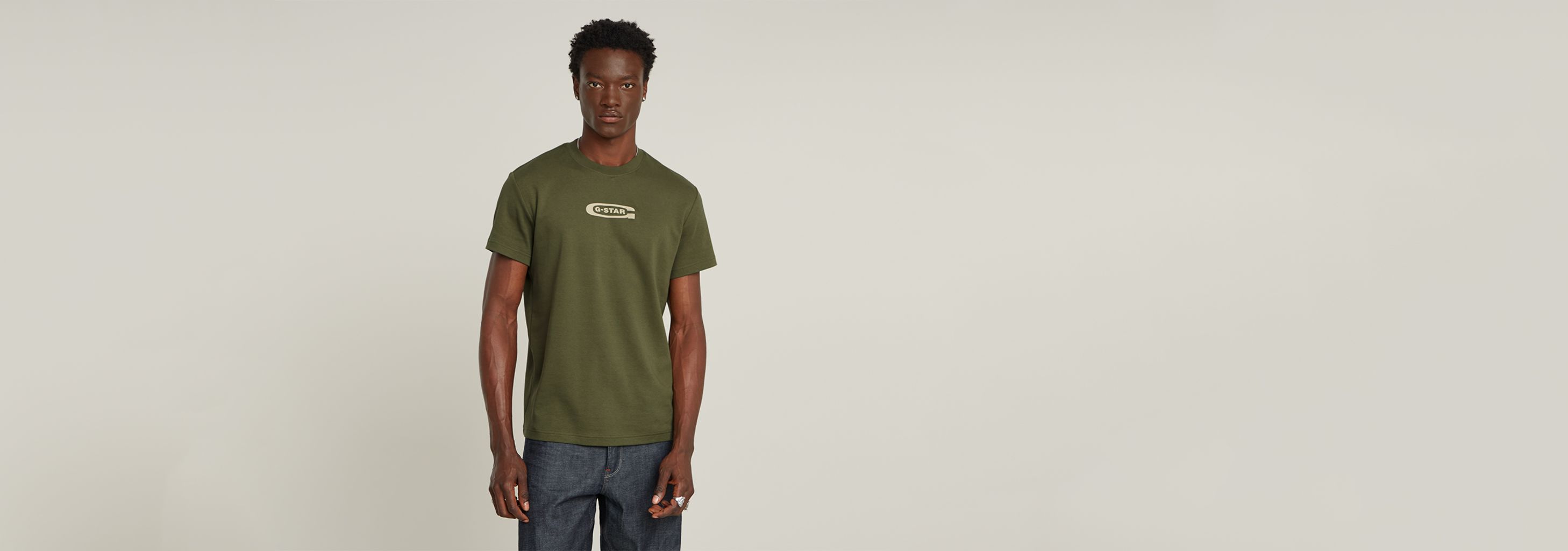 送料込★G-Star★Old Skool Logo Tシャツ Old Skool Logo T-Shirt | Beige | G-STAR® US