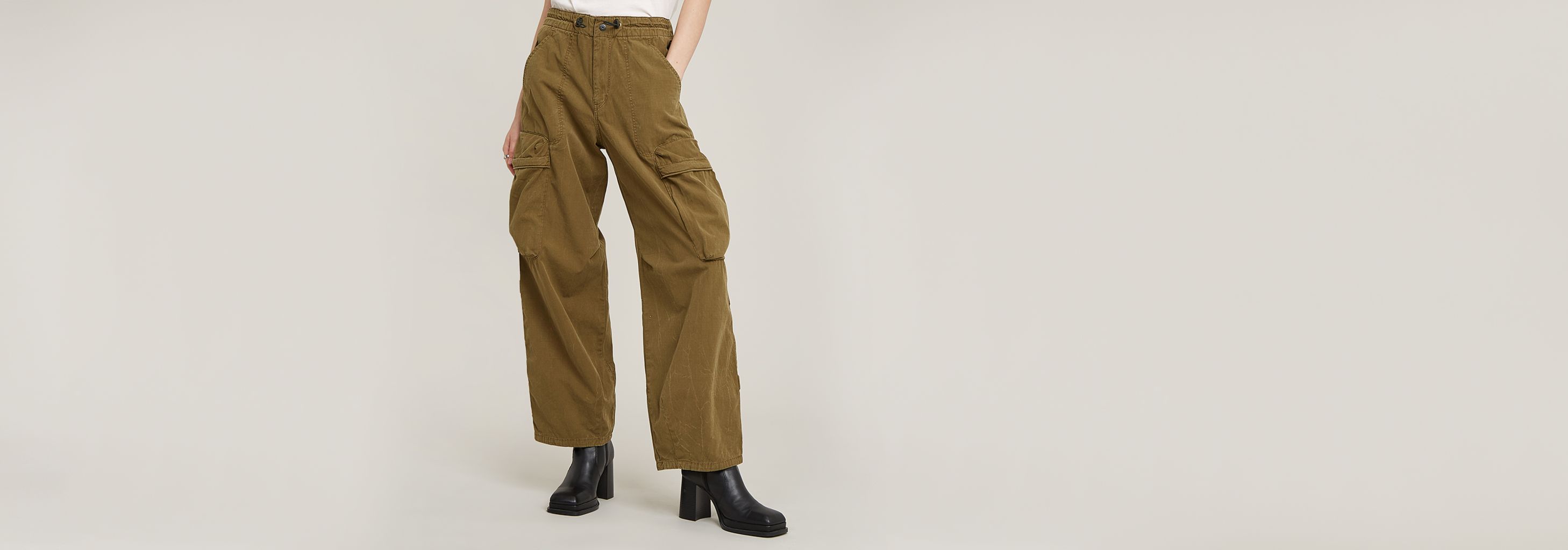 【DISCERNMENT】Straight Golden Dart Cargo Pants Balloon Cargo Pants | Green | G-STAR® US