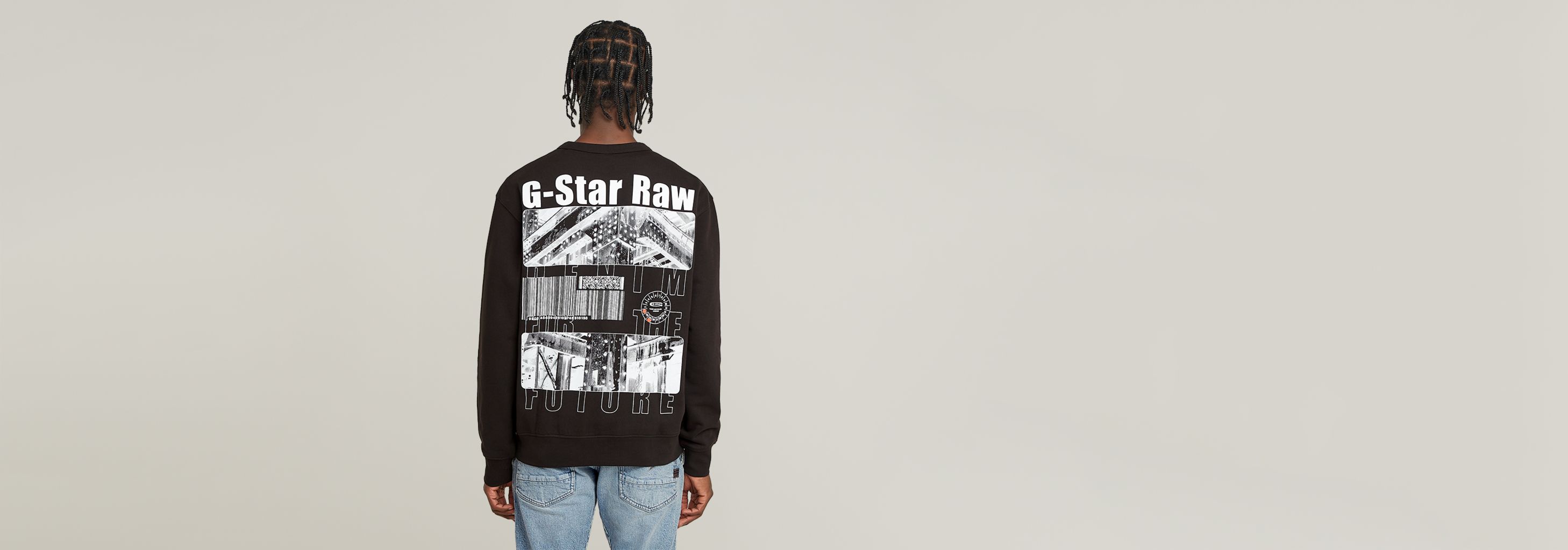 Substance Back Graphic Relaxed Sweater Black G-STAR® GR - Main Image