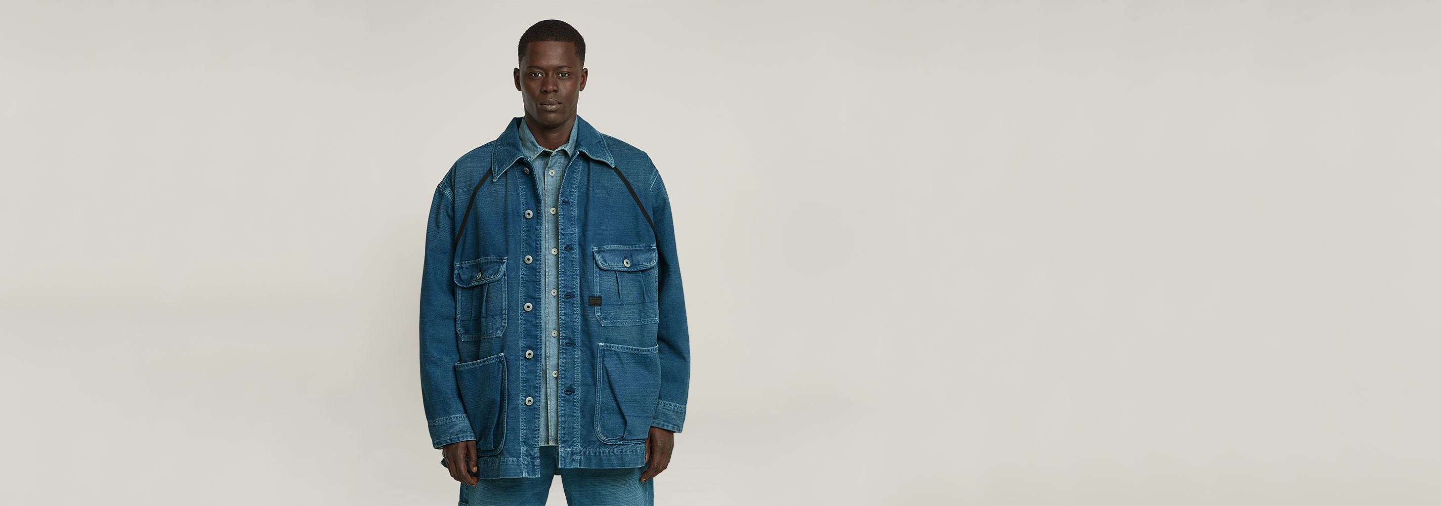 Oversized Chore Jacket | Medium blue | G-STAR® ZA