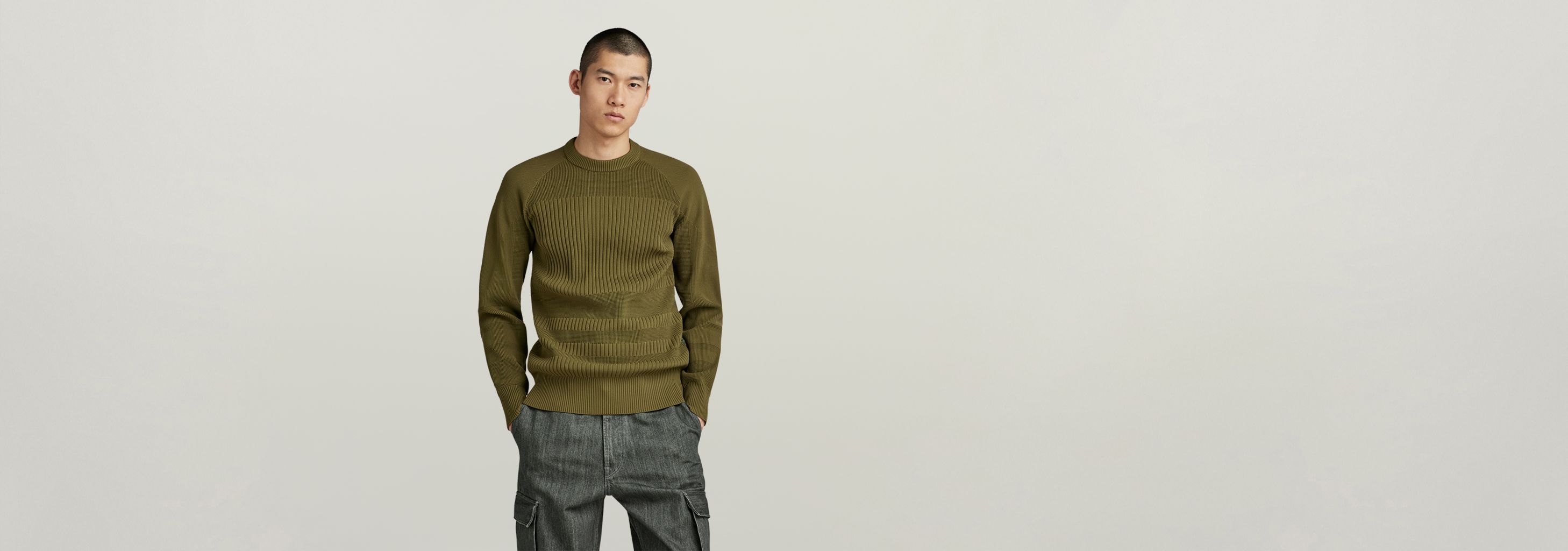 Engineered Knitted Sweater | Green | G-STAR® US