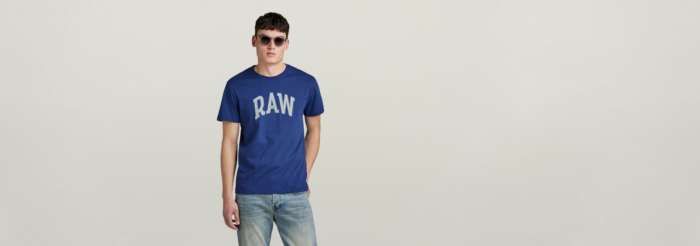 Puff RAW Graphic T-Shirt | Medium blue | G-STAR® ZA